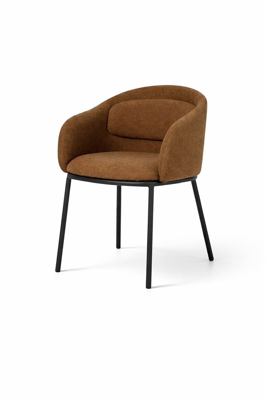 Torvani Brown Boucle Dining Chair