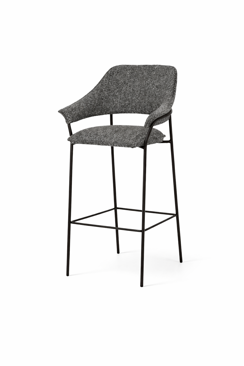 Velaro Grey Boucle Bar Stool