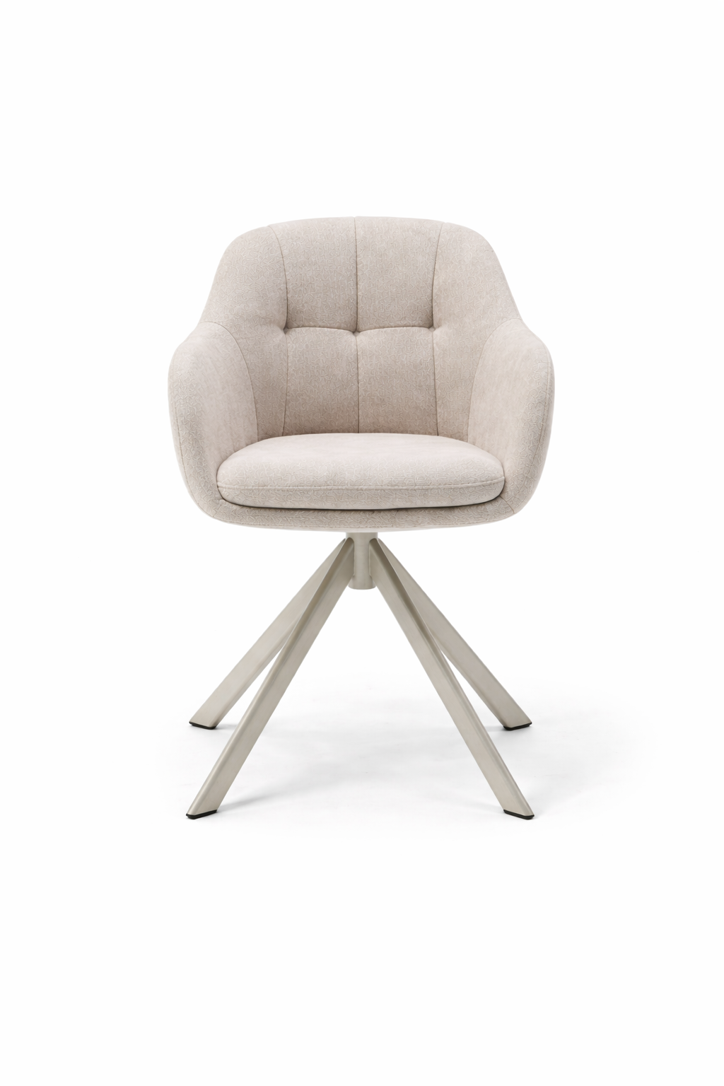 Velora Beige Boucle Swivel Chair