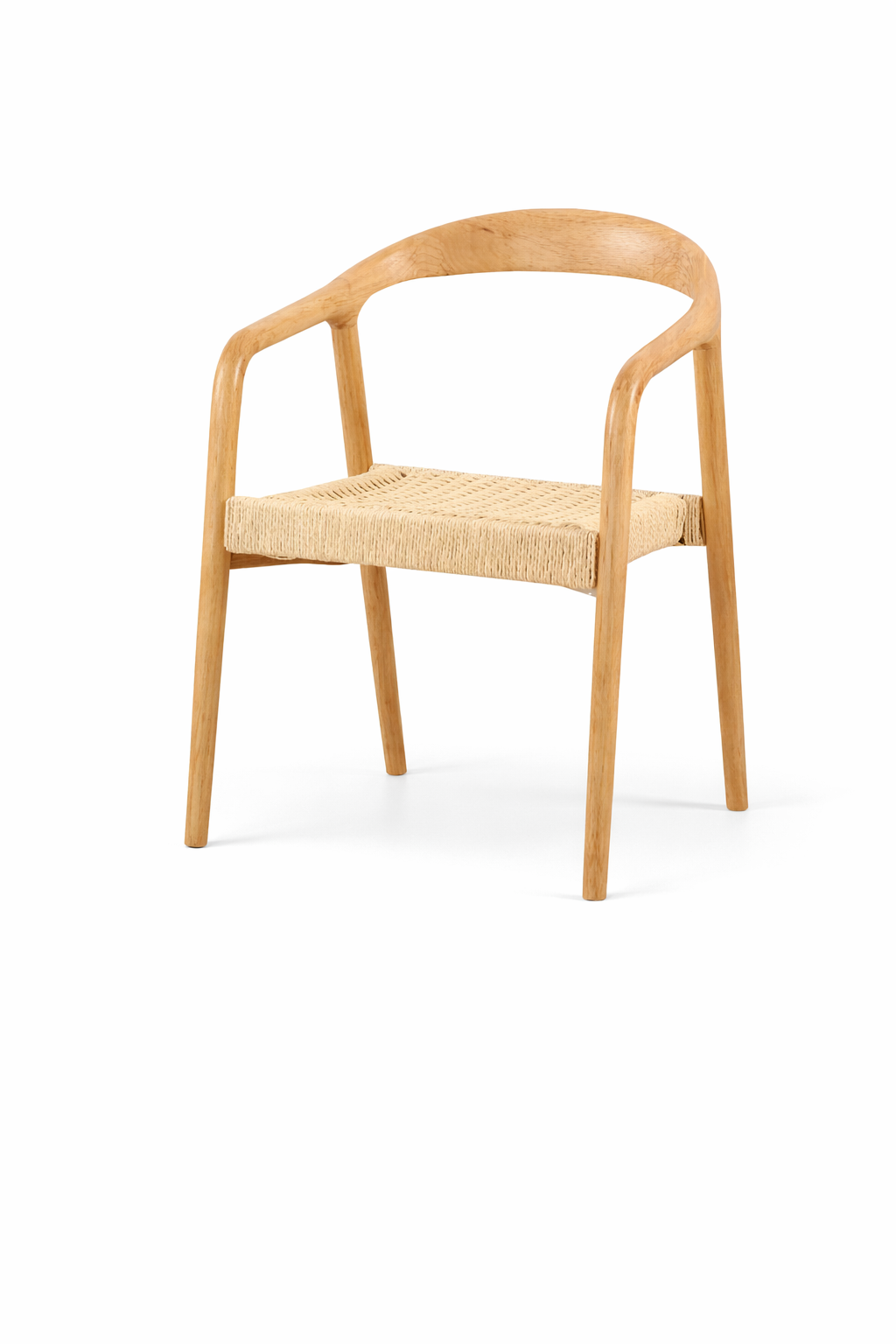 Kaviro Light Wood with Handwoven Cane Seat Dining Chair