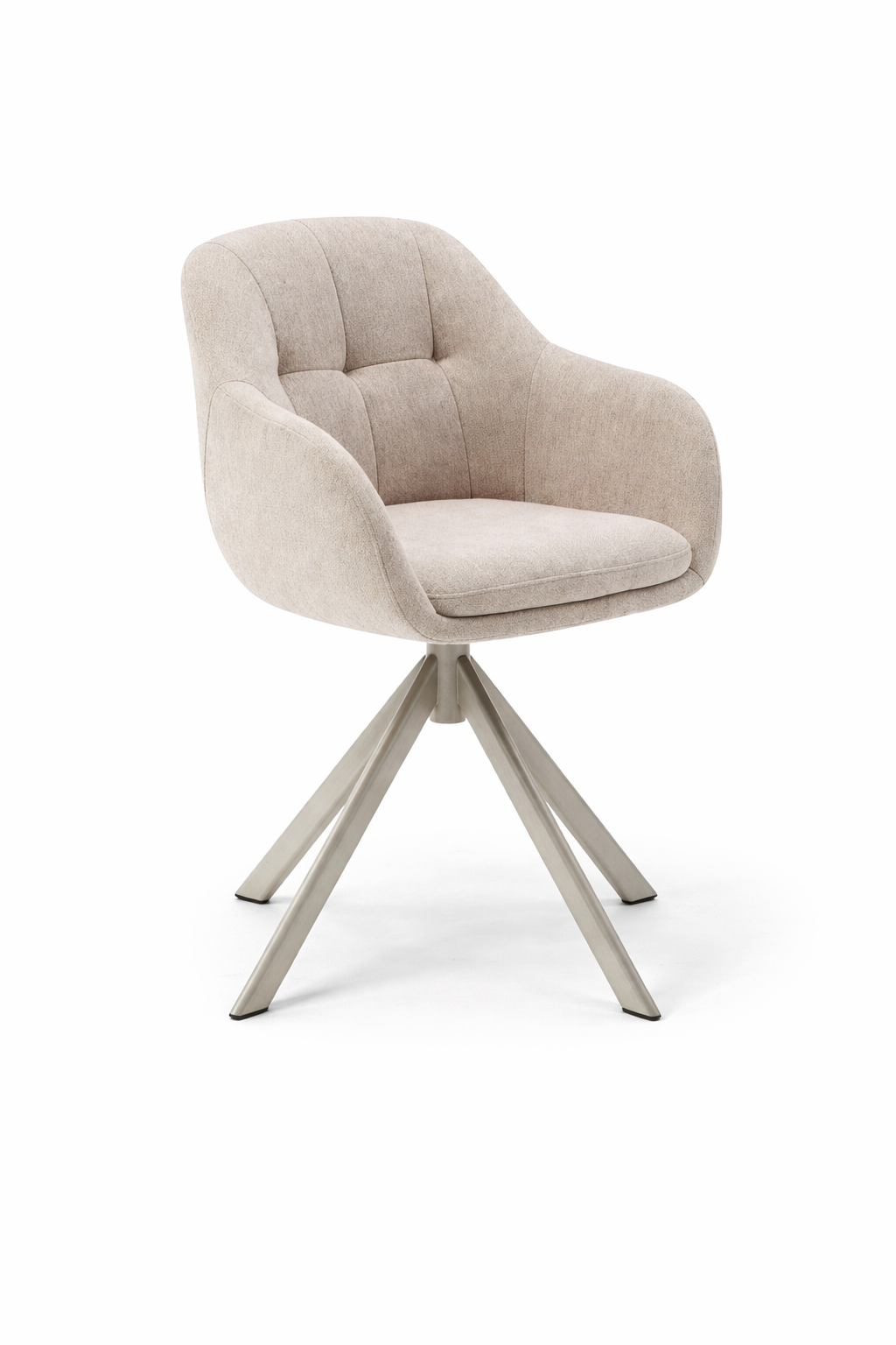 Velora Beige Boucle Swivel Chair