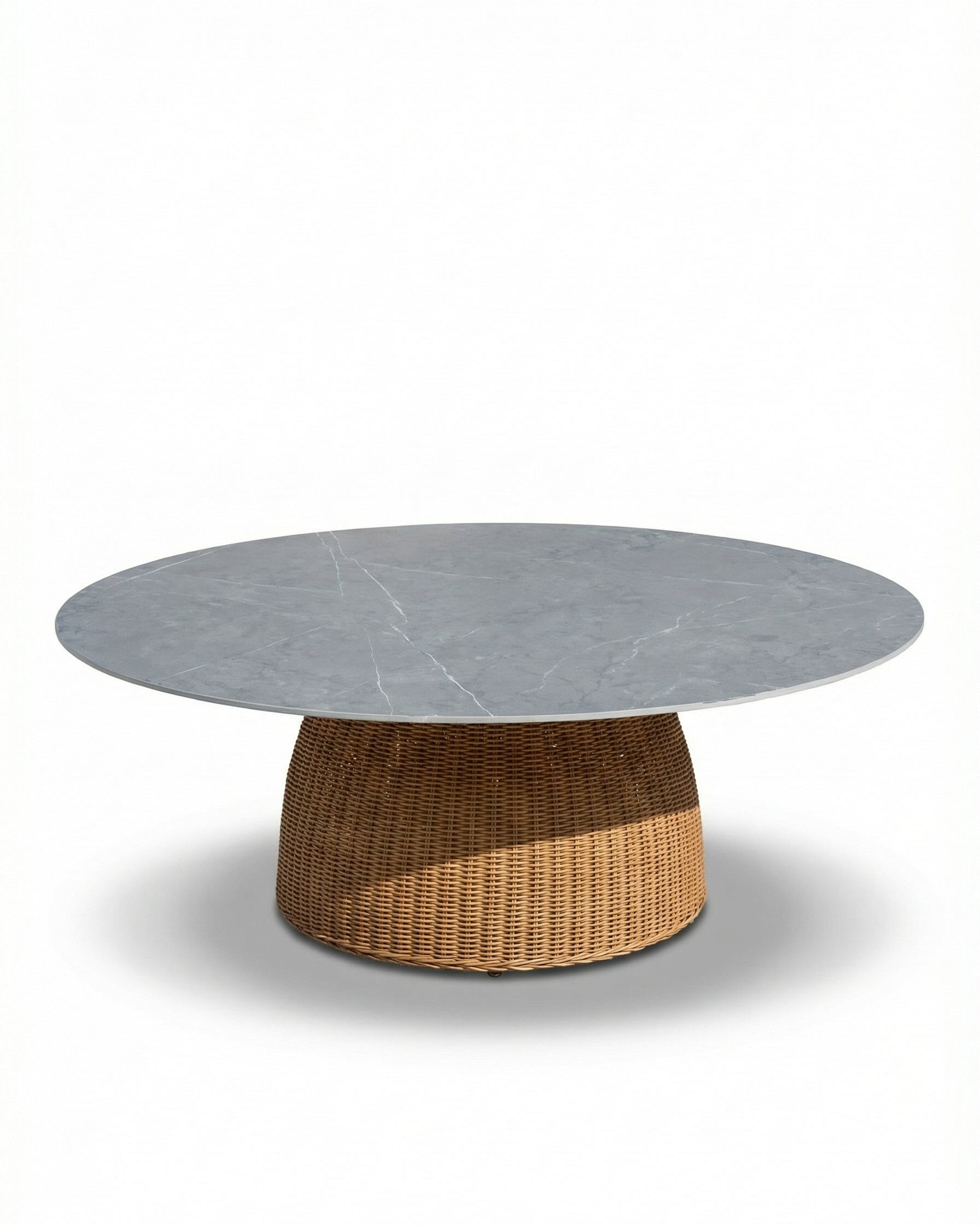 Alaska Brown Outdoor Coffee Table with Light Grey Top