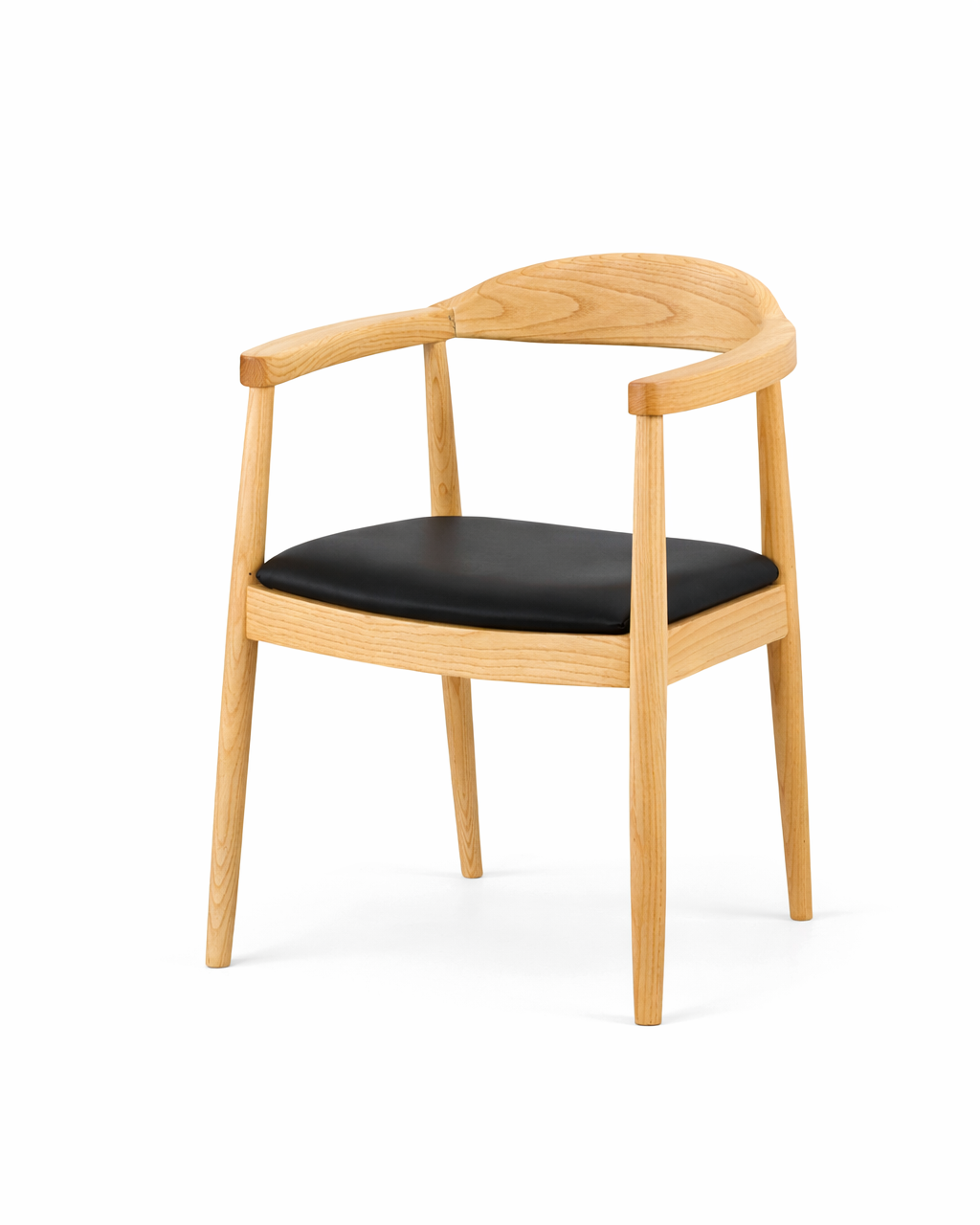 Alvero Light Wood with Black Cushion Seat Dining Chair
