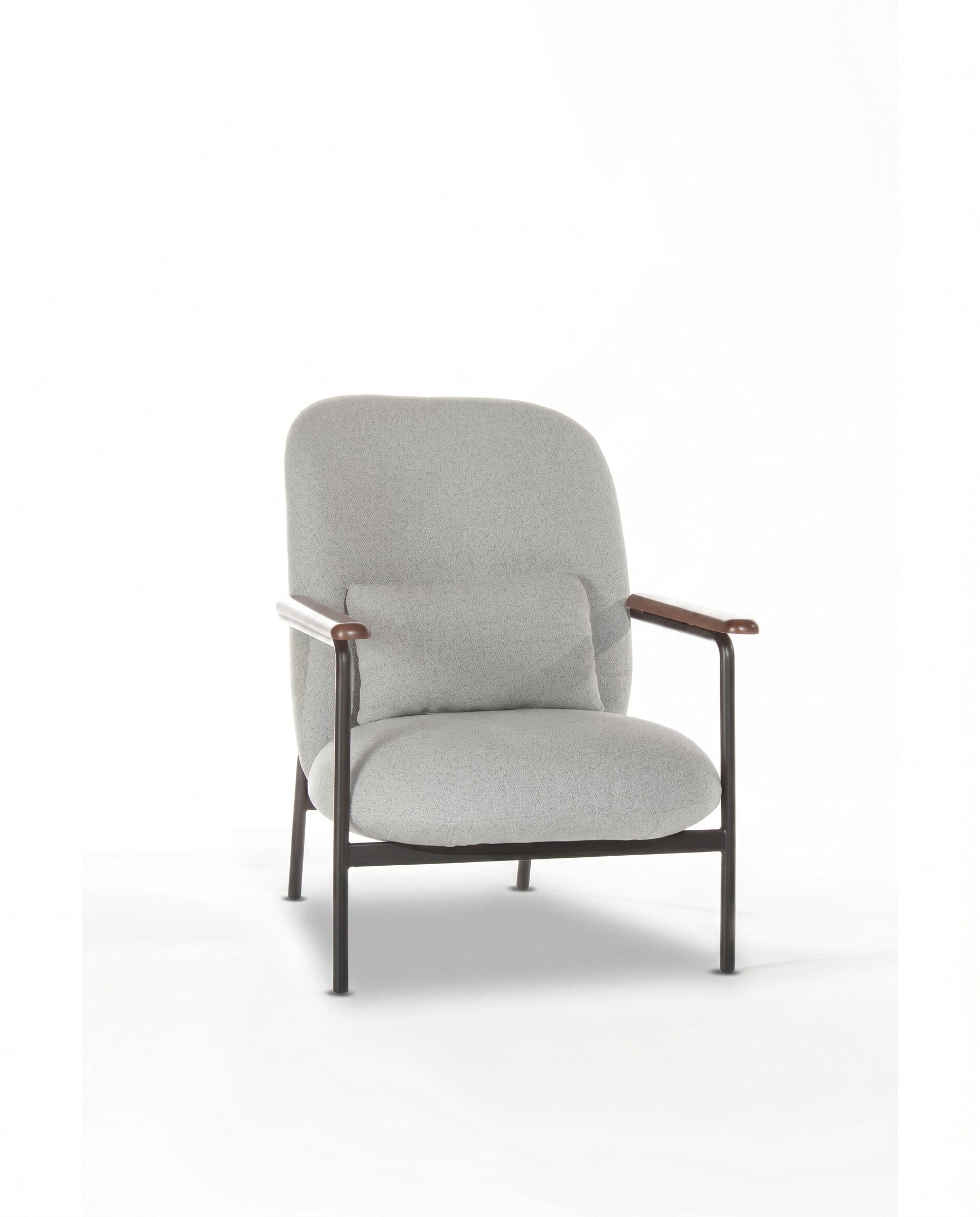 Amelise Grey Boucle Lounge Chair