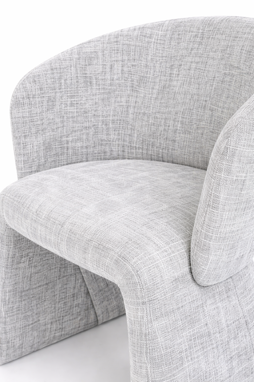 Arcos Grey Dining Chair Closeup Image