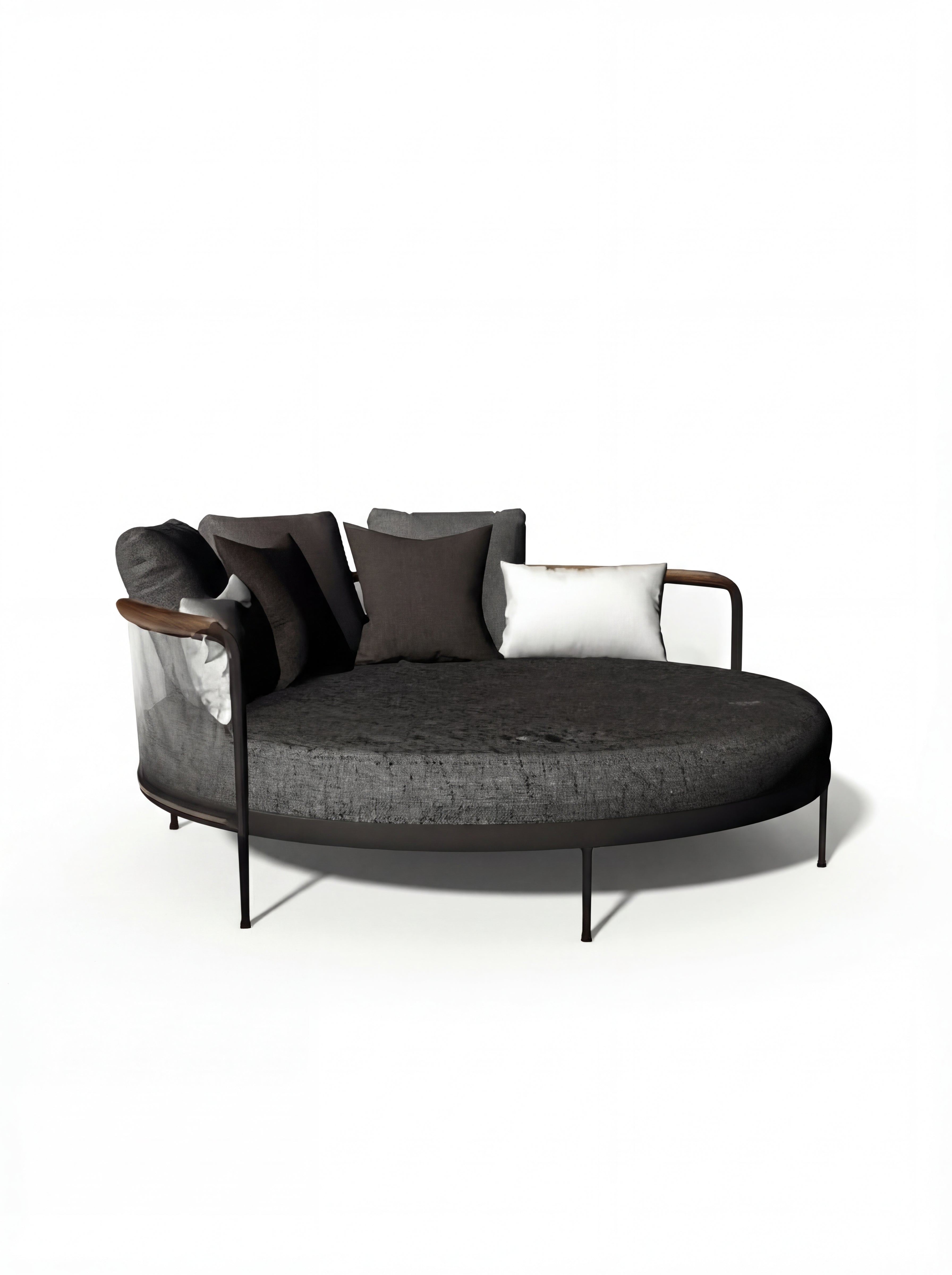 Augusta Black Round Bed