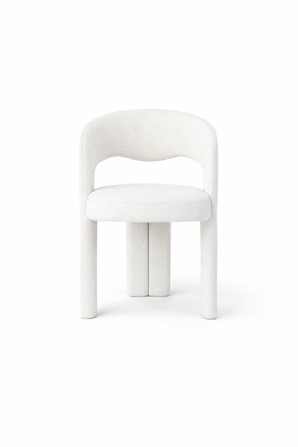 Avero White Arch Boucle Chair