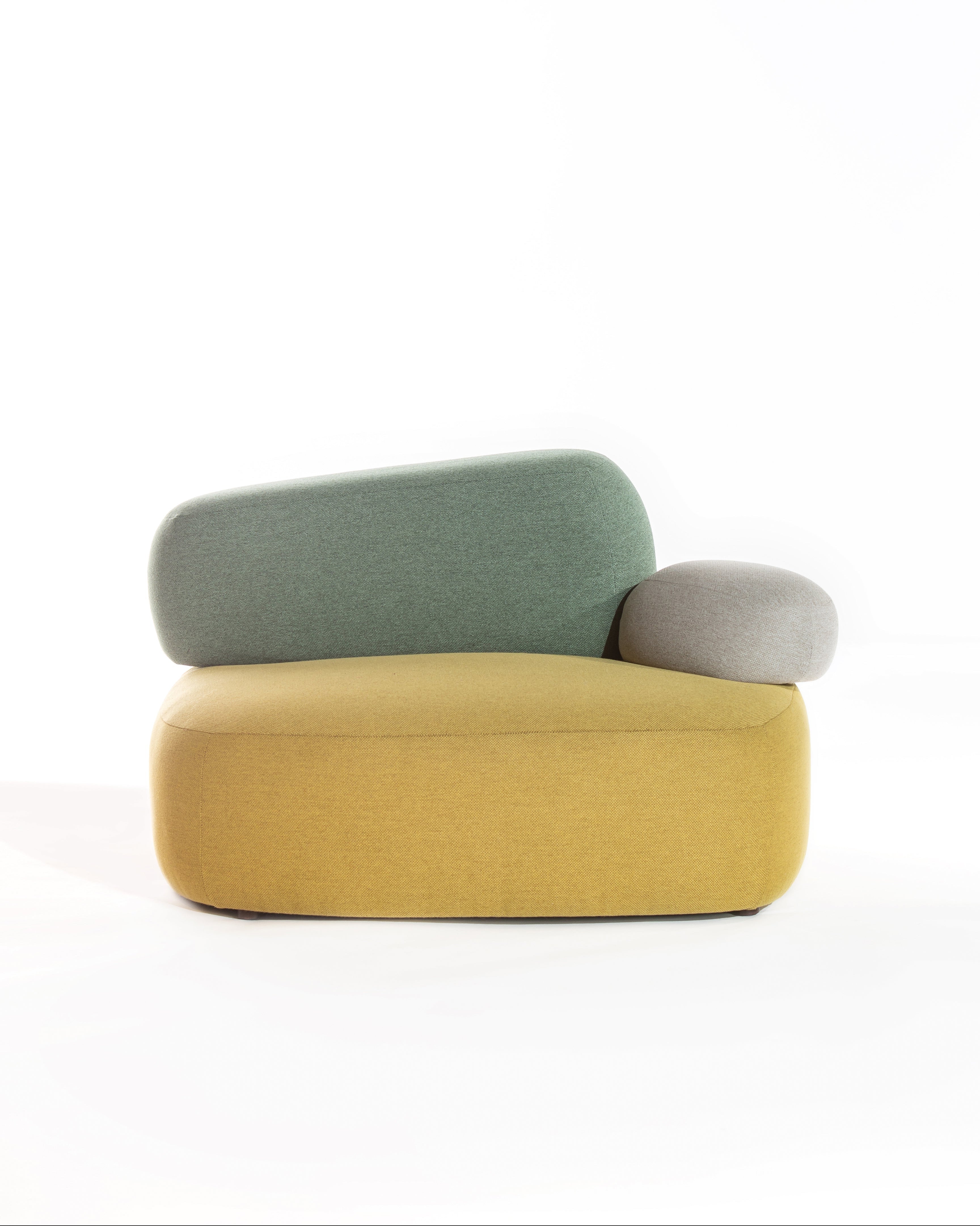 Branka Olive Dusk Boucle Left Facing Sofa Chair