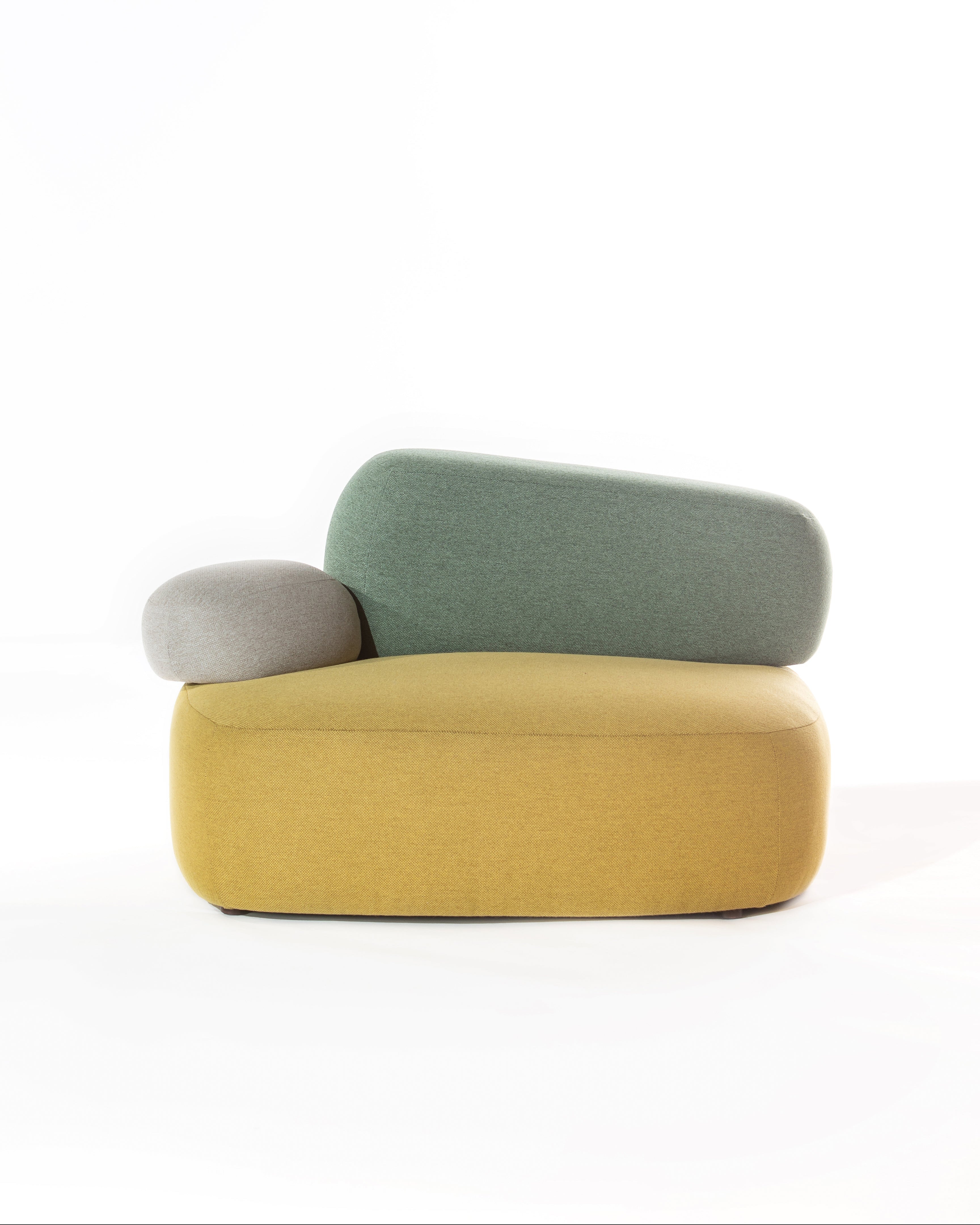 Branka Olive Dusk Boucle Right Facing Sofa Chair