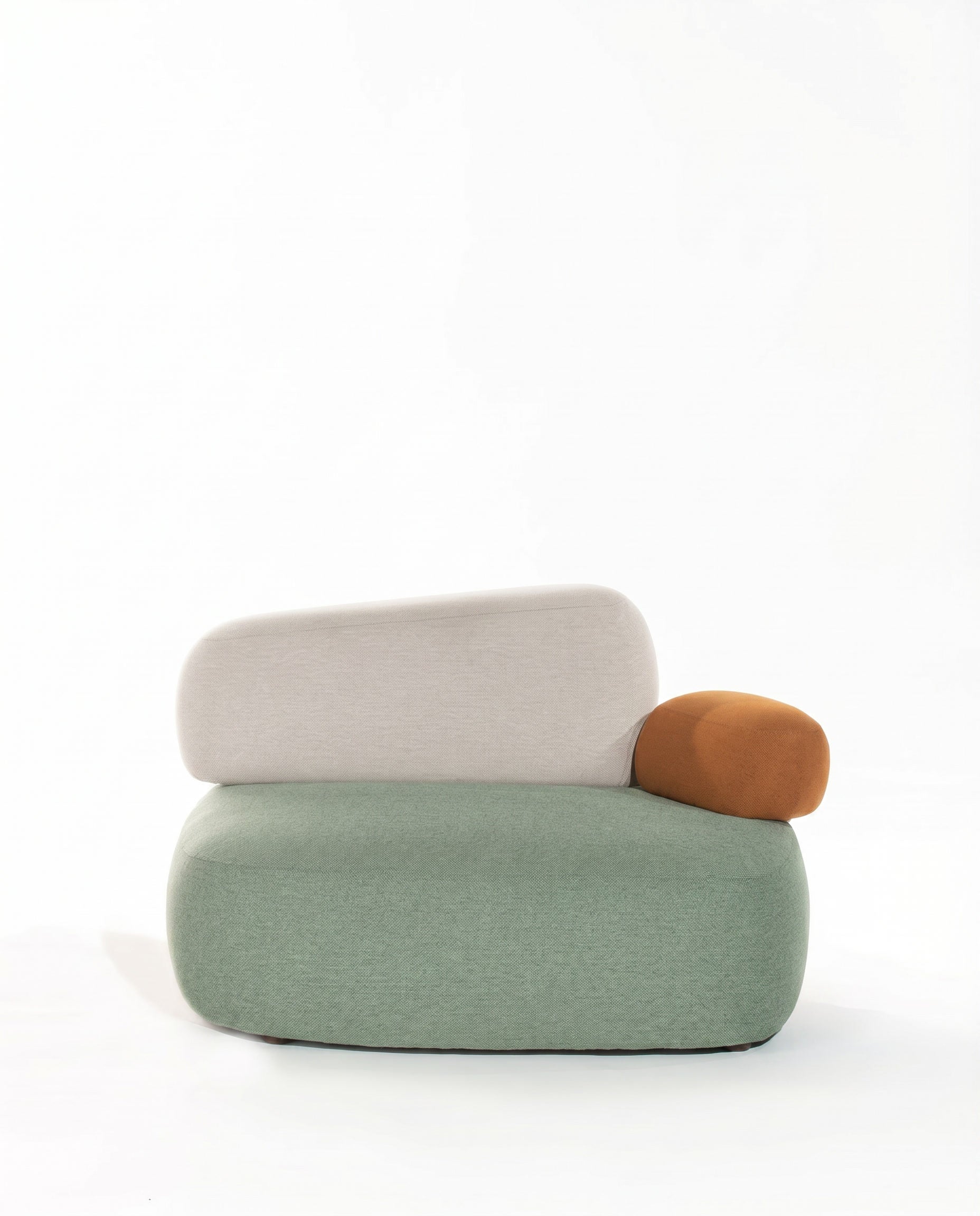 Branka Sage Ember Boucle Left Facing Sofa Chair