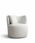 Bronte Ash Grey Boucle Swivel Sofa Chair