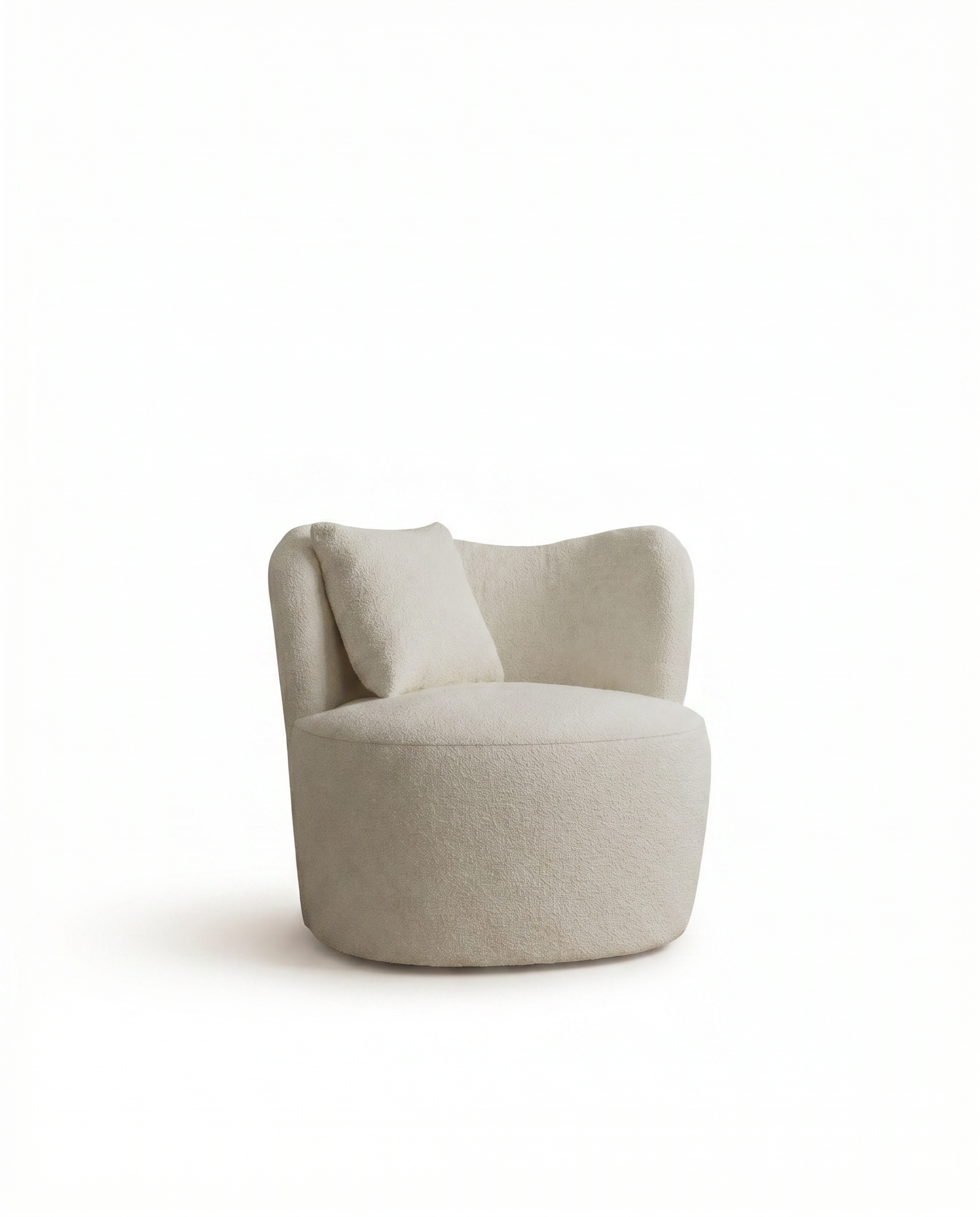 Bronte Light-Beige Swivel Sofa Chair
