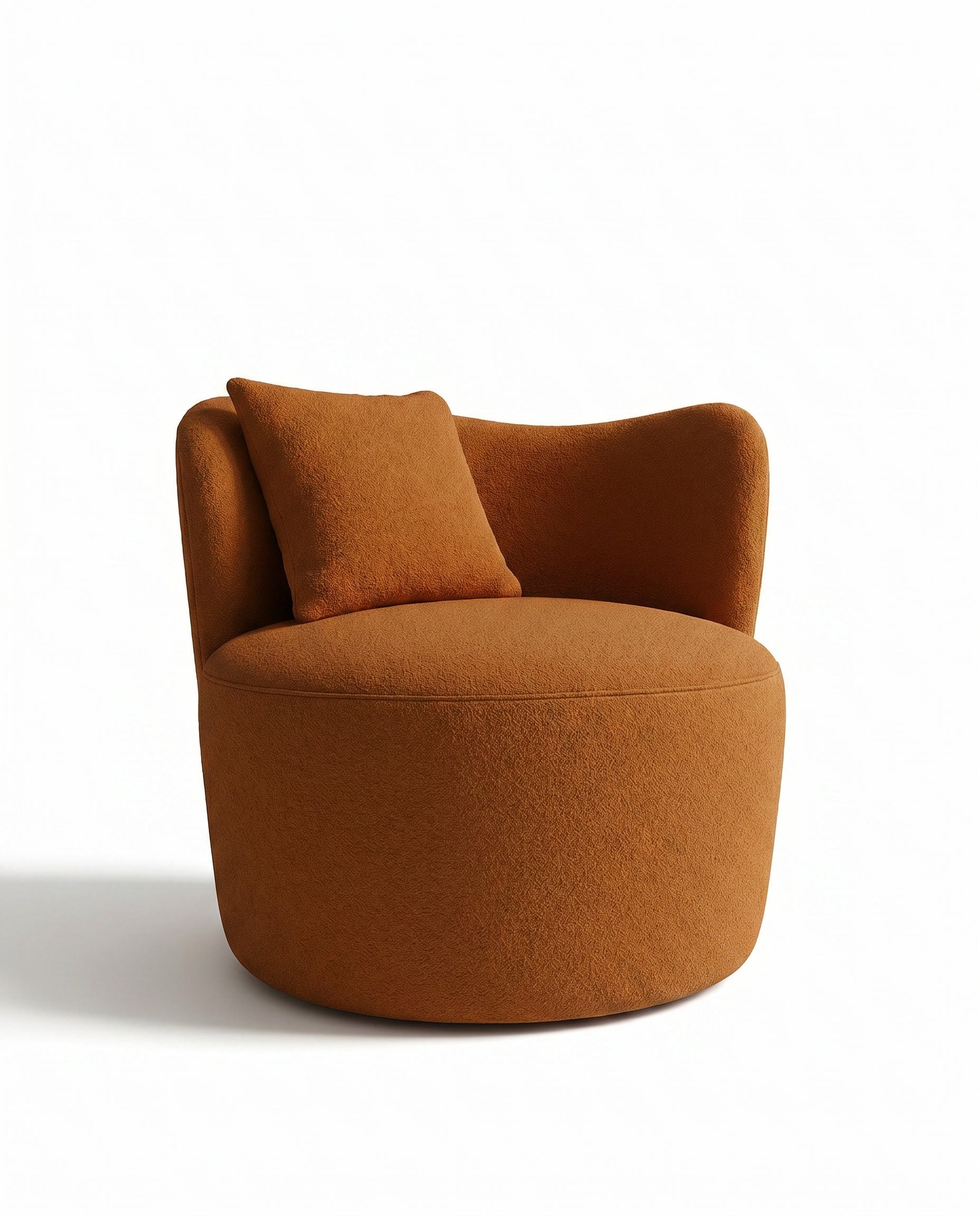 Bronte Terracotta Orange Swivel Sofa Chair