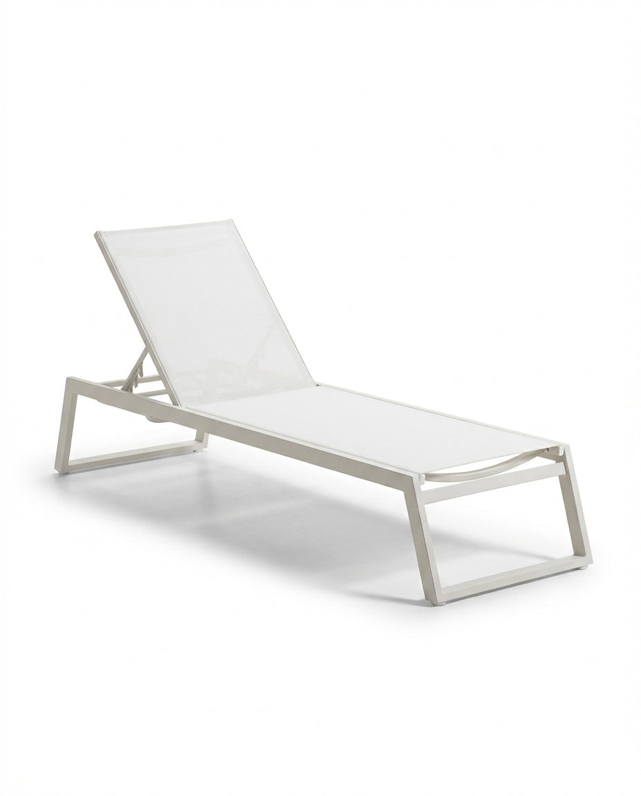 Canarias White Outdoor Sunbed