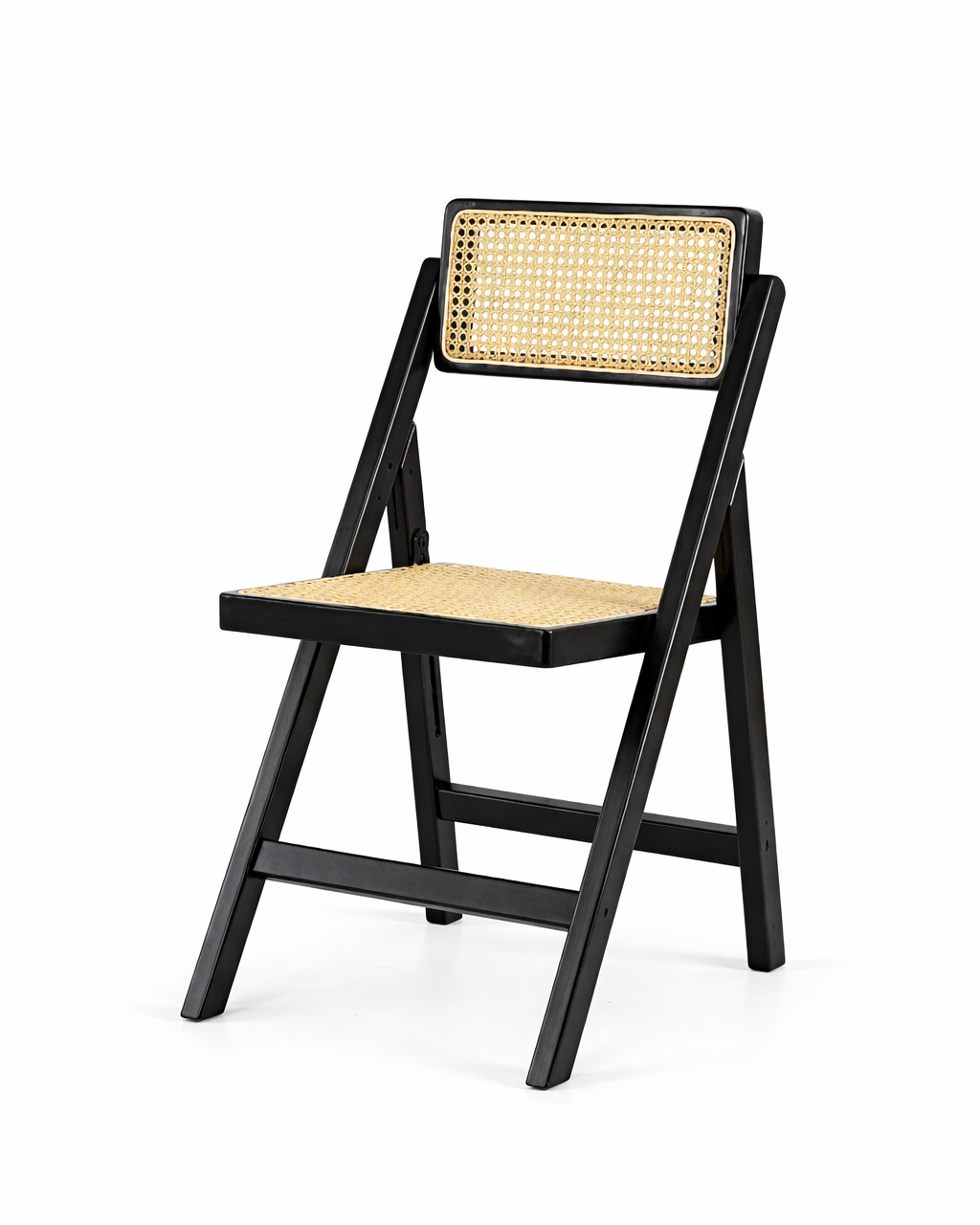 Cavo Black Folding Cane Dining Chair