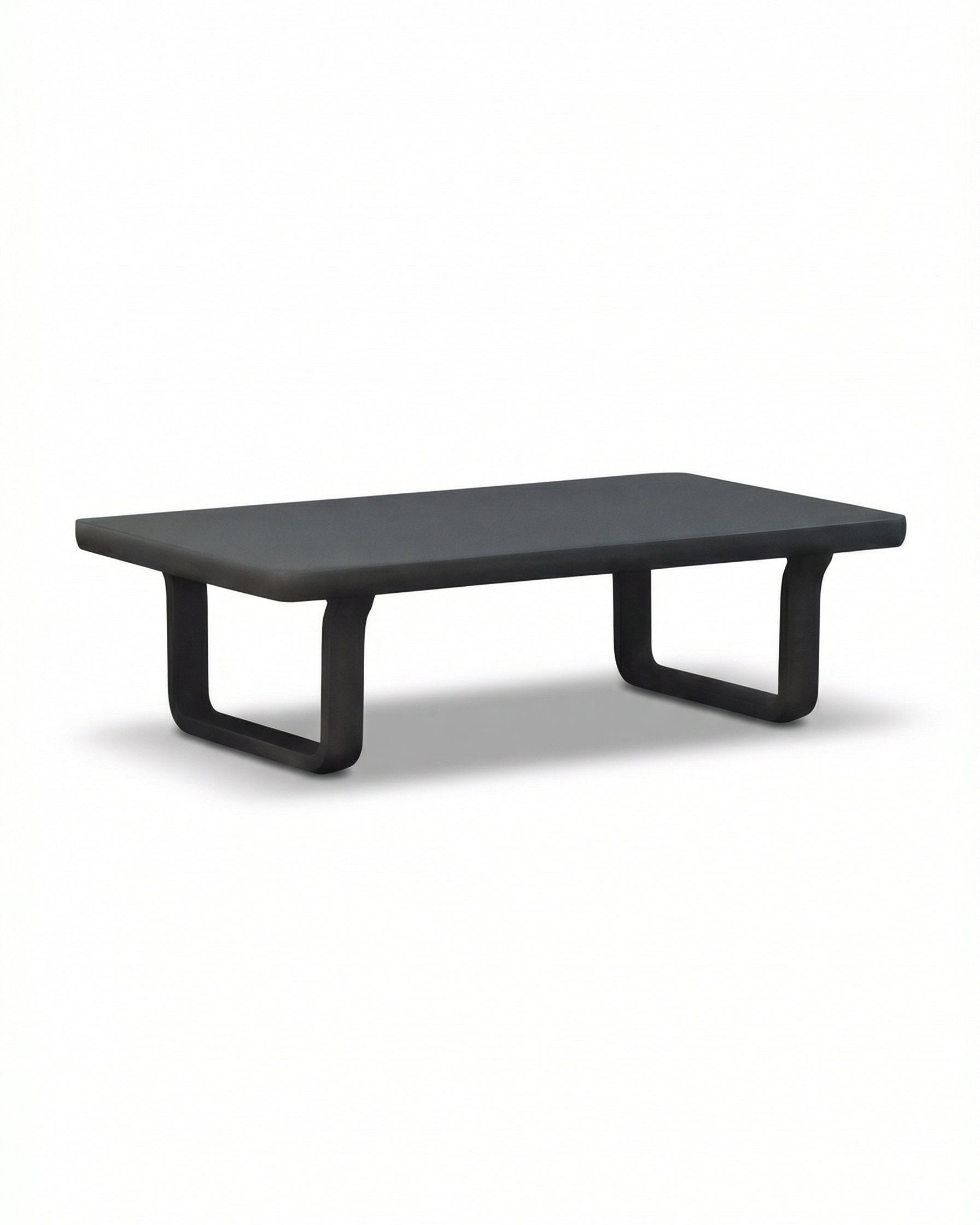 Denver Black Outdoor Coffee Table with Dark Grey Top