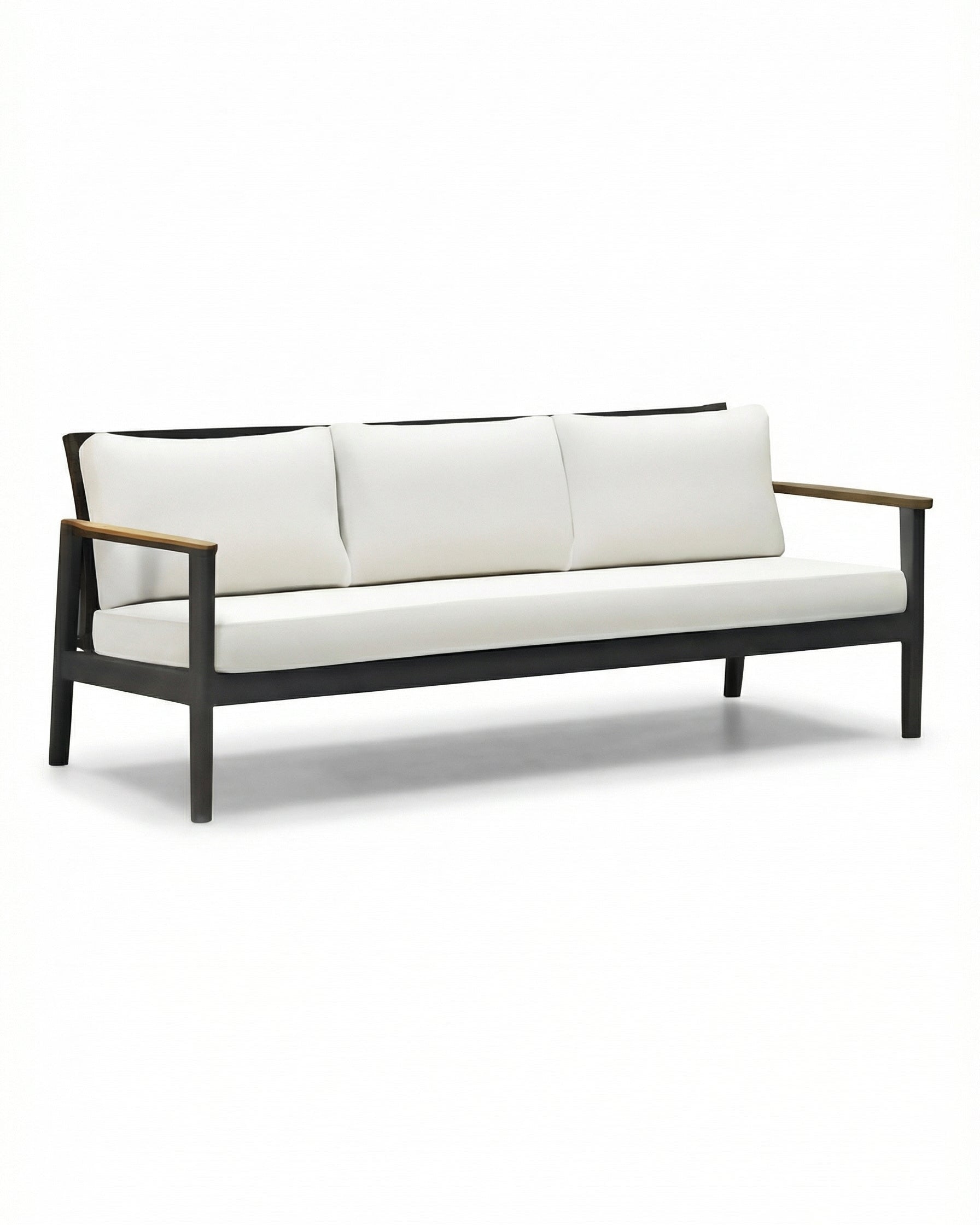 Denver DRK Grey Outdoor Sofa with Off-White Cushion