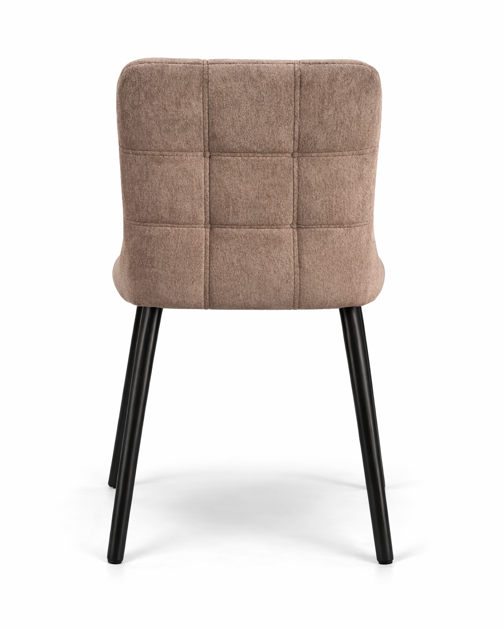 Denvor Black with Brown Seat Boucle Dining Chair