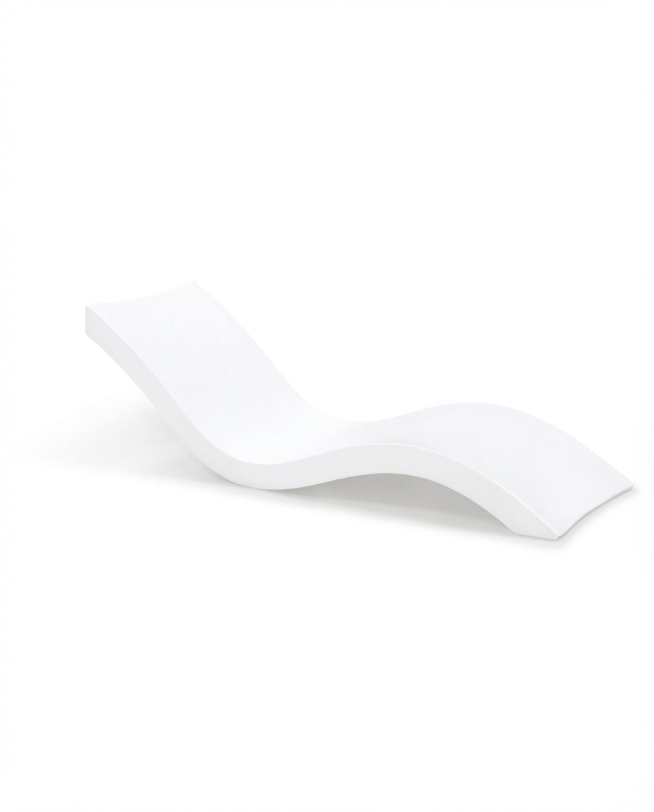 Duling White Outdoor Curved Sunbed