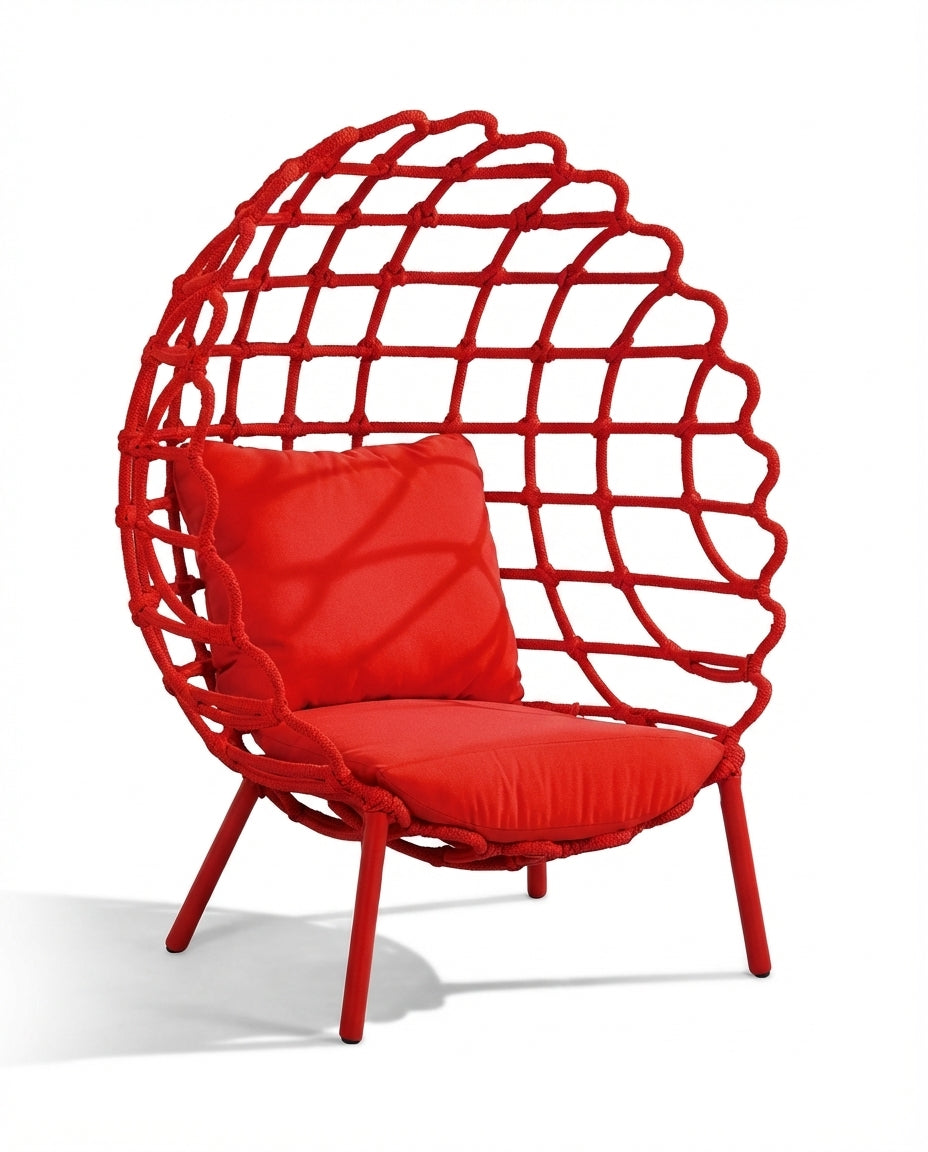 Elf Vivid Red Outdoor Accent Chair