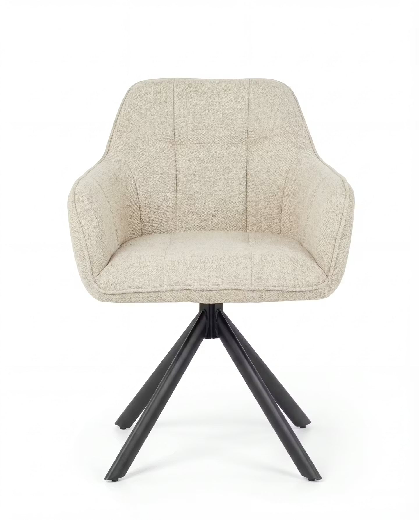 Elita Black with Beige Seat Swivel Dining Chair