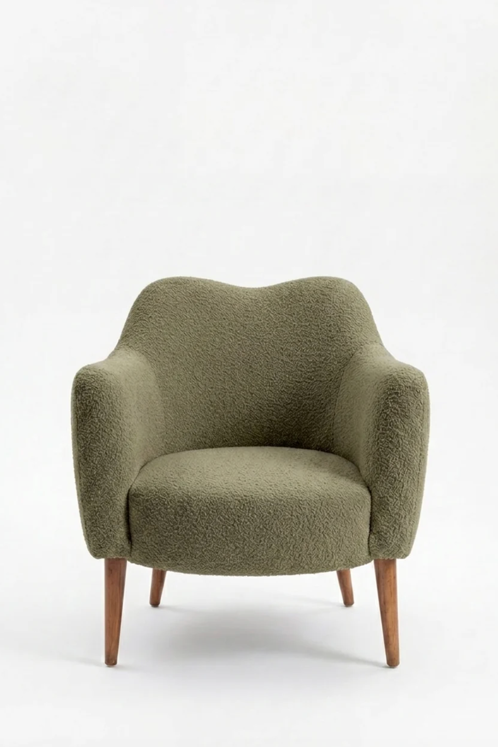 Kent White Boucle Lounge Chair