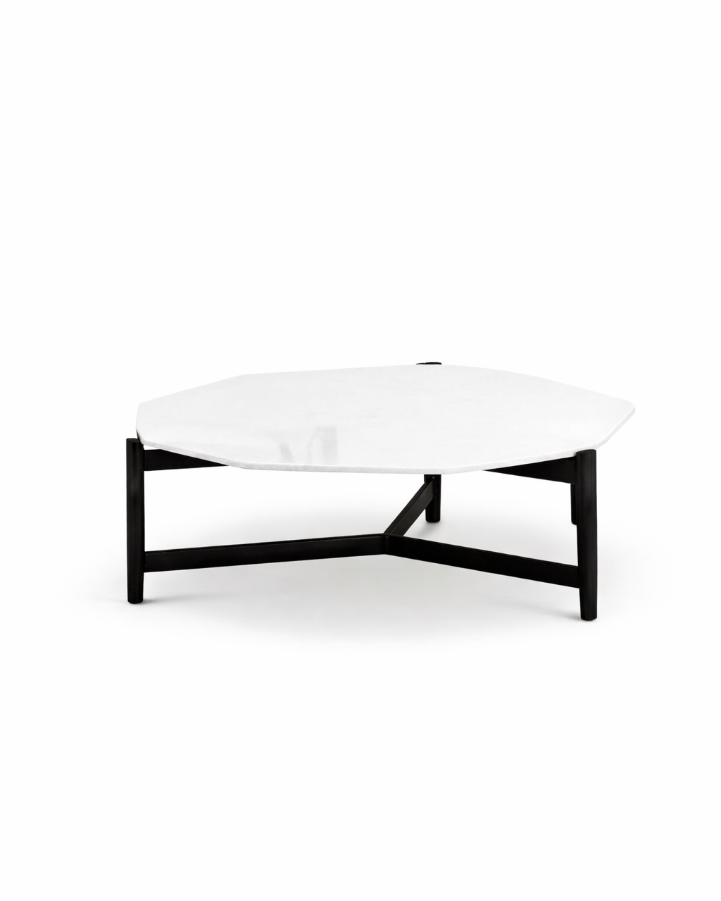 Hansen Black Outdoor Large Coffee Table with White Top