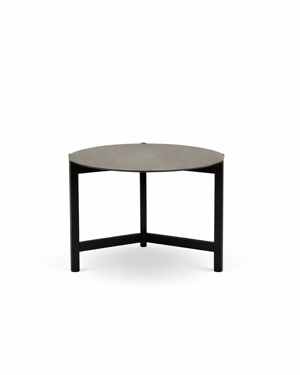 Hansen Black Outdoor Small Coffee Table with Grey Top