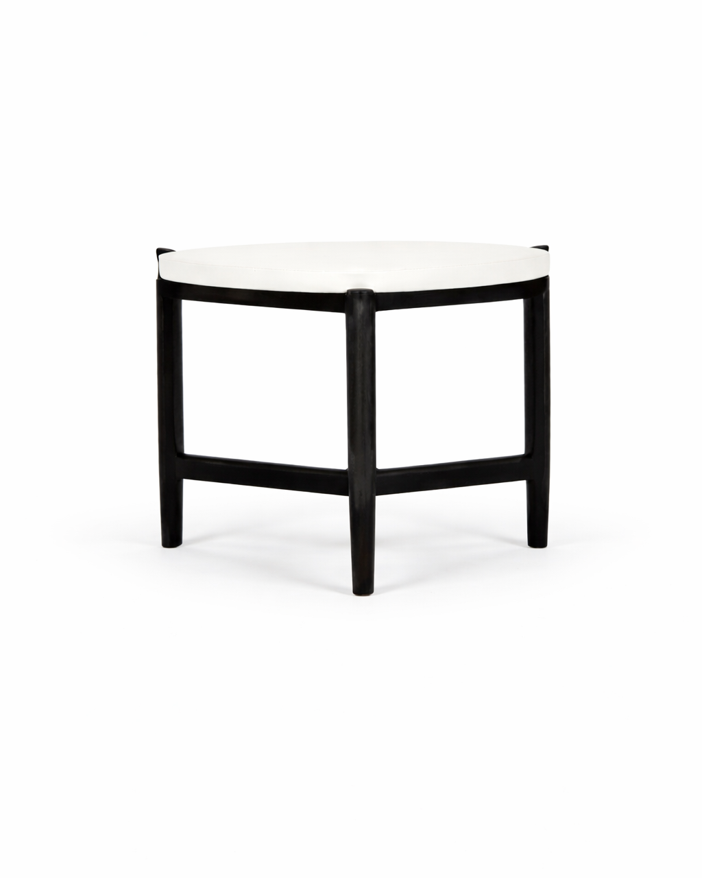 Hansen Black Outdoor Small Coffee Table with White Top