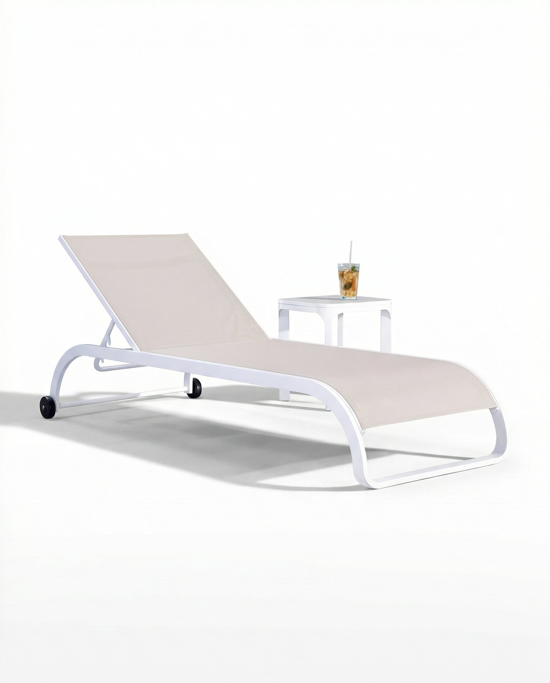 Heidelberg Stone Grey Outdoor Sunbed & Side Table Set