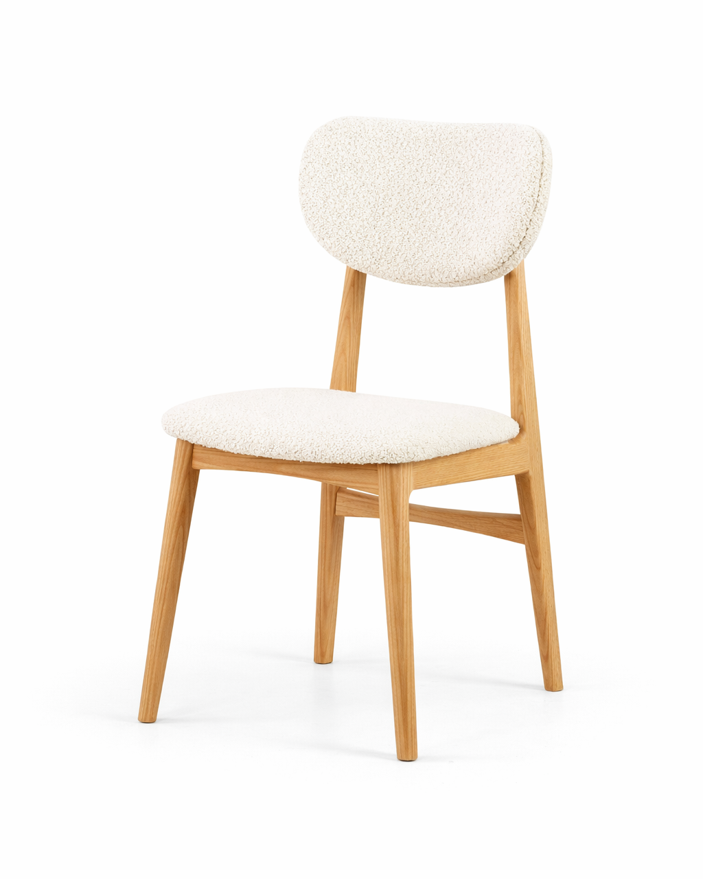 Karo Natural Wood with Off-White Seat Dining Chair