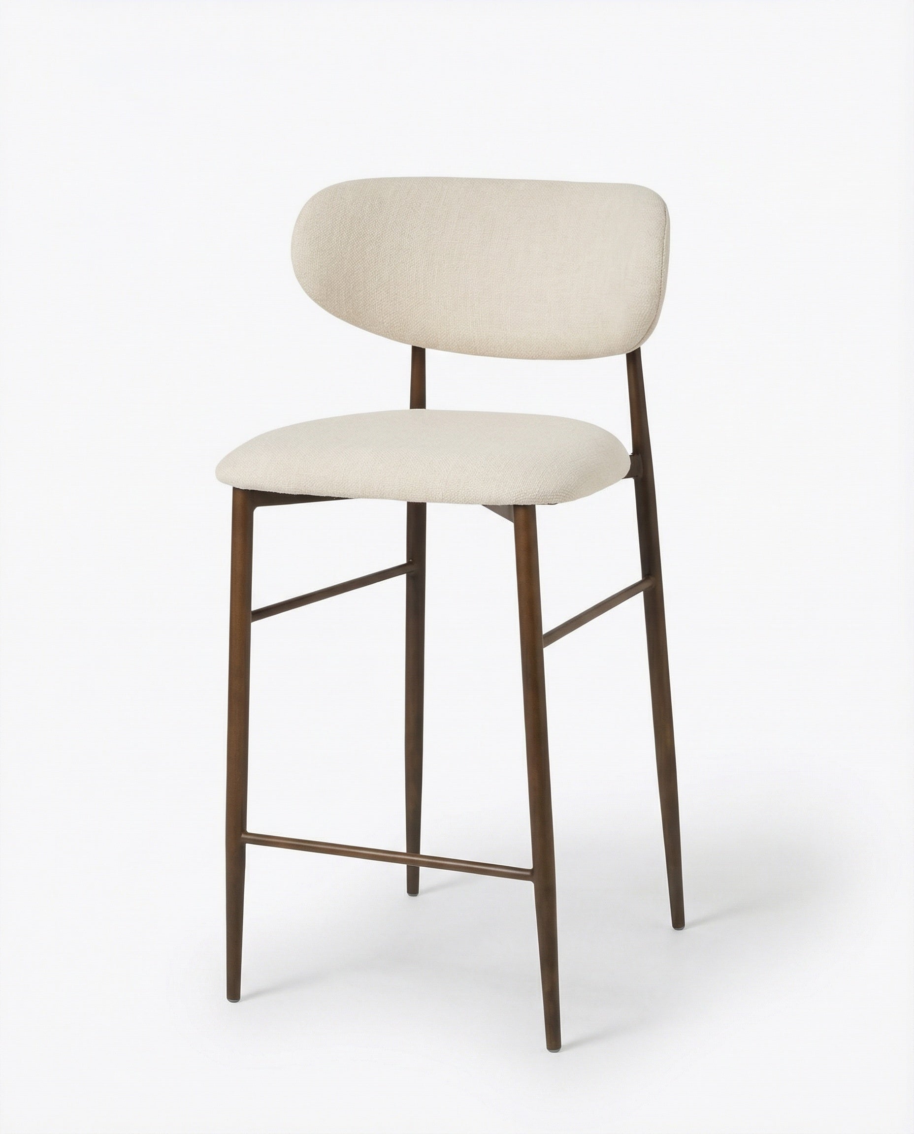 Talvero Cream Wooden Bar Stool