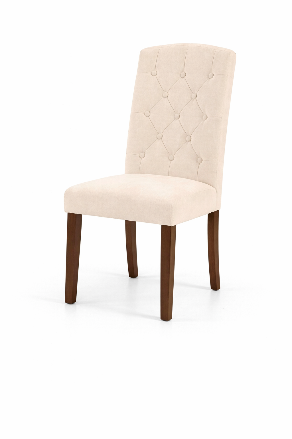 Liora Brown Wood with Off-White Seat Dining Chair