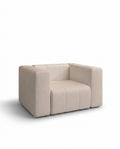 Liorine Off White Velvet Sofa Chair