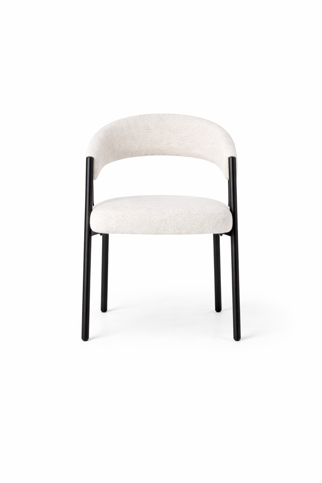 Lurex Beige Modern Arm Boucle Chair