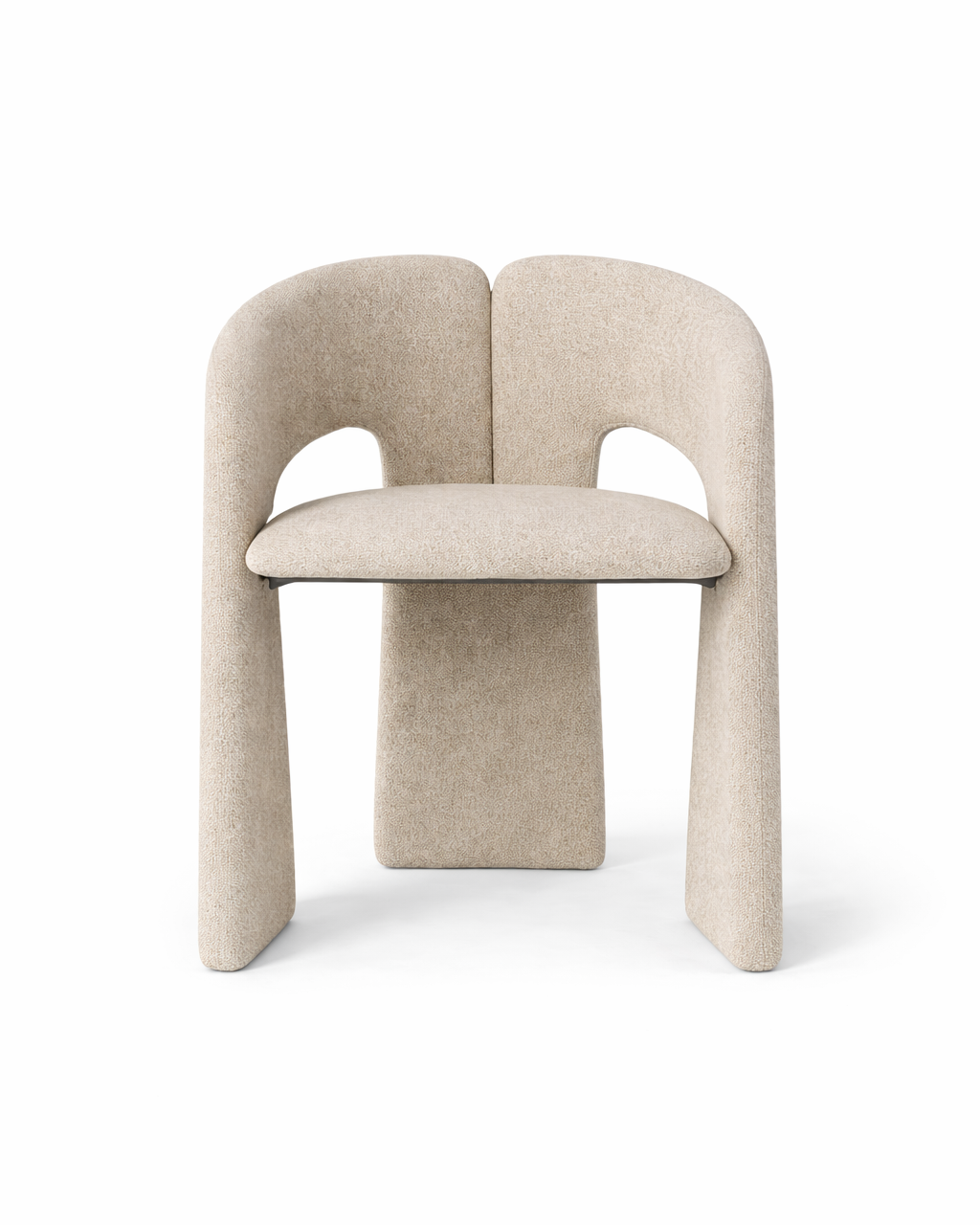 Lurvan Beige Arch Leg Boucle Chair