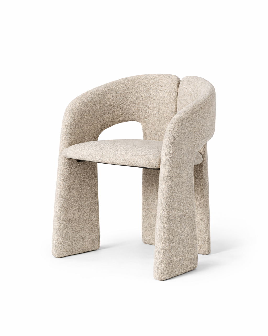Lurvan Beige Arch Leg Boucle Chair
