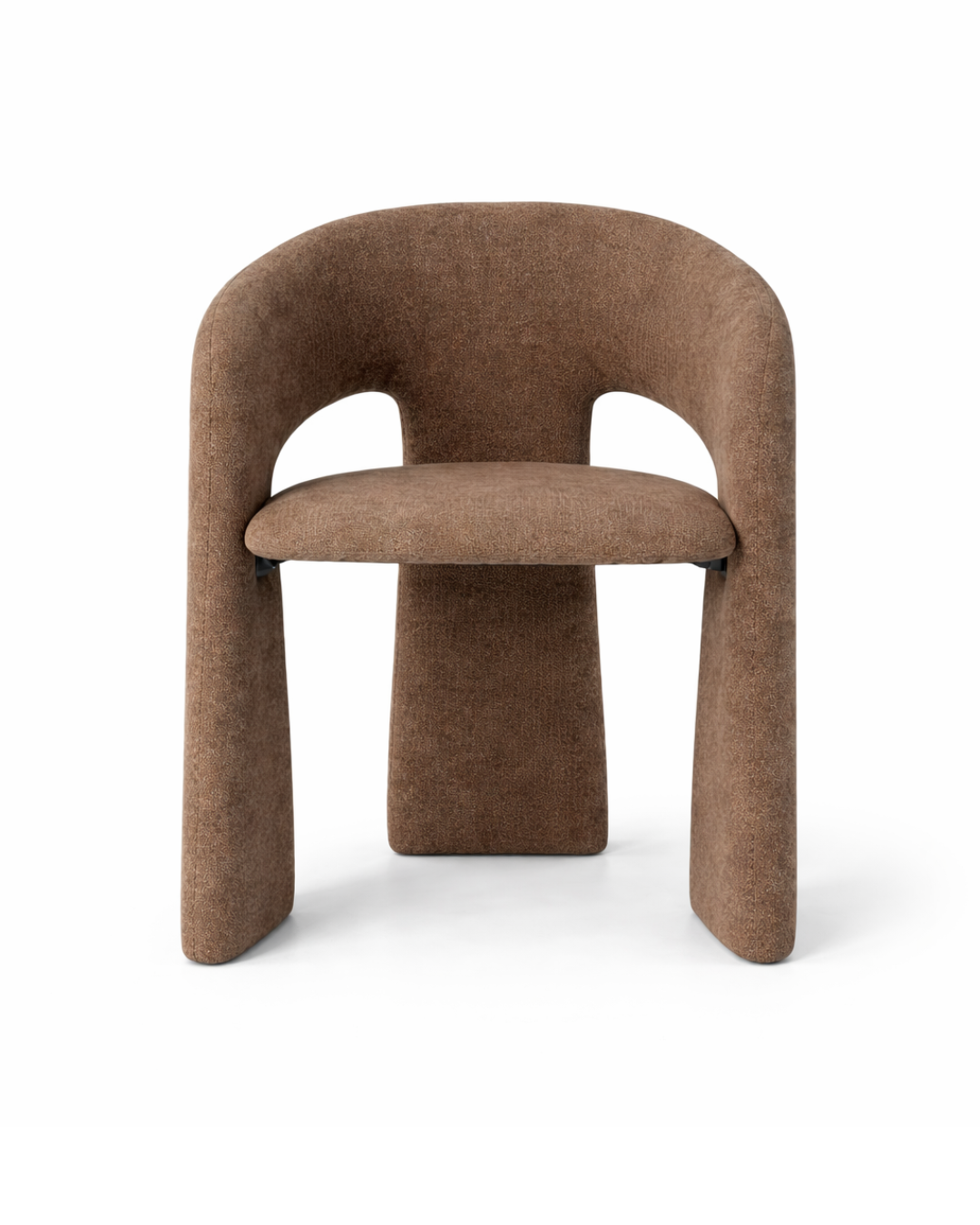 Lurvan Brown Arch Leg Boucle Chair