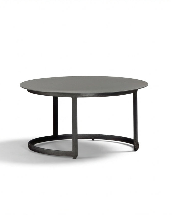 Marseille Black Outdoor Large Coffee Table with Dark Grey Top