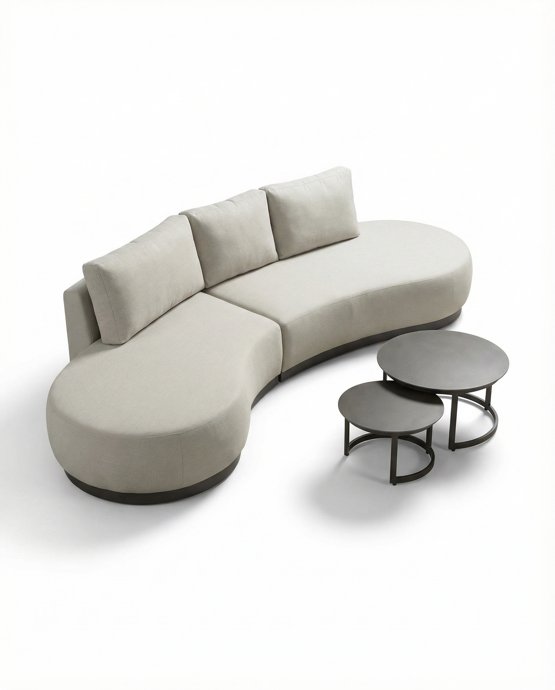 Marseille Off-White Outdoor 2 & 3-Seater Sofa Set With Coffee Tables