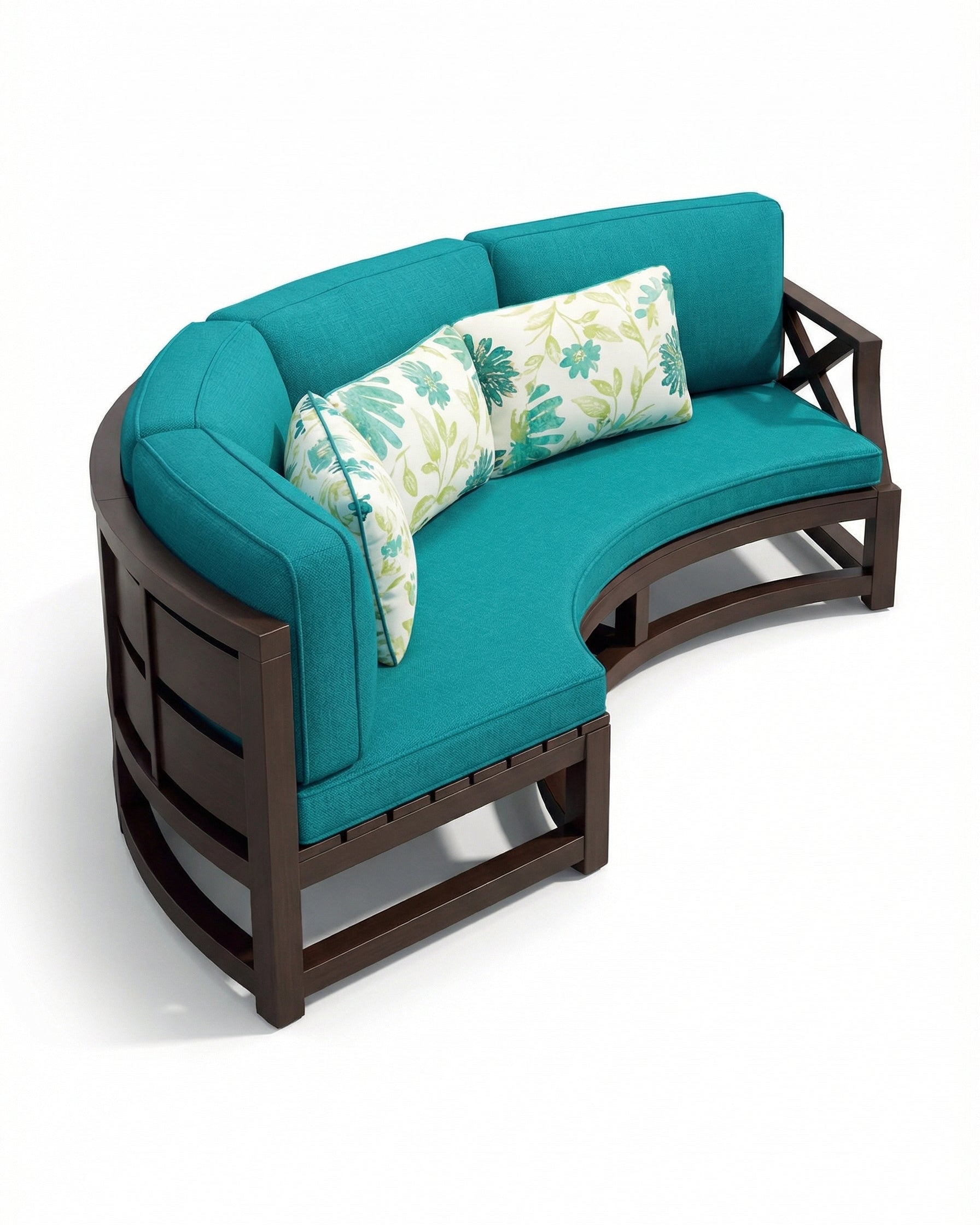 Melrose Armless 2 Seater Dark Wood Outdoor 3 Seater Lounge Sofa