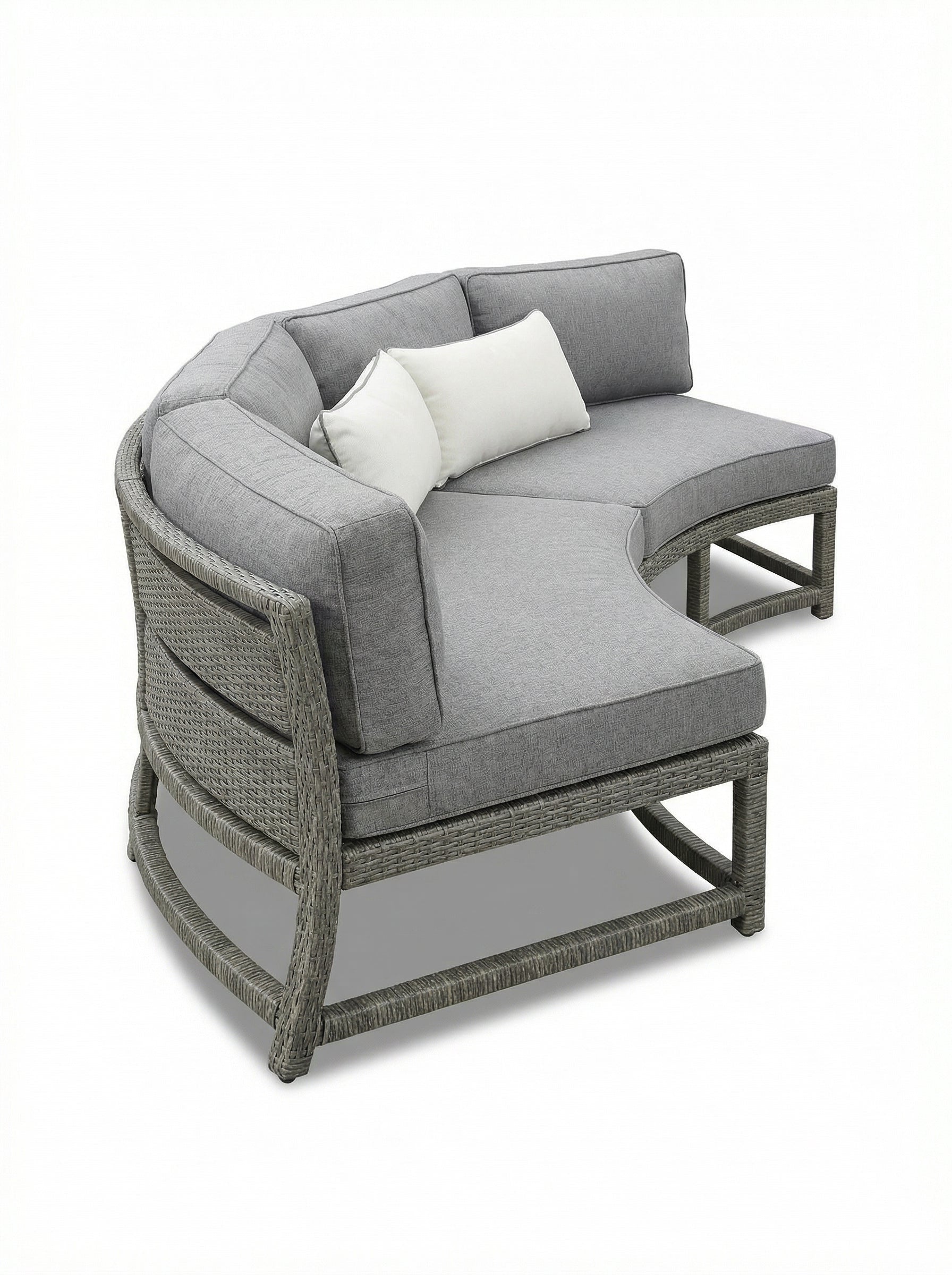 Melrose Armless Grey Outdoor 2 Seater Lounge Sofa