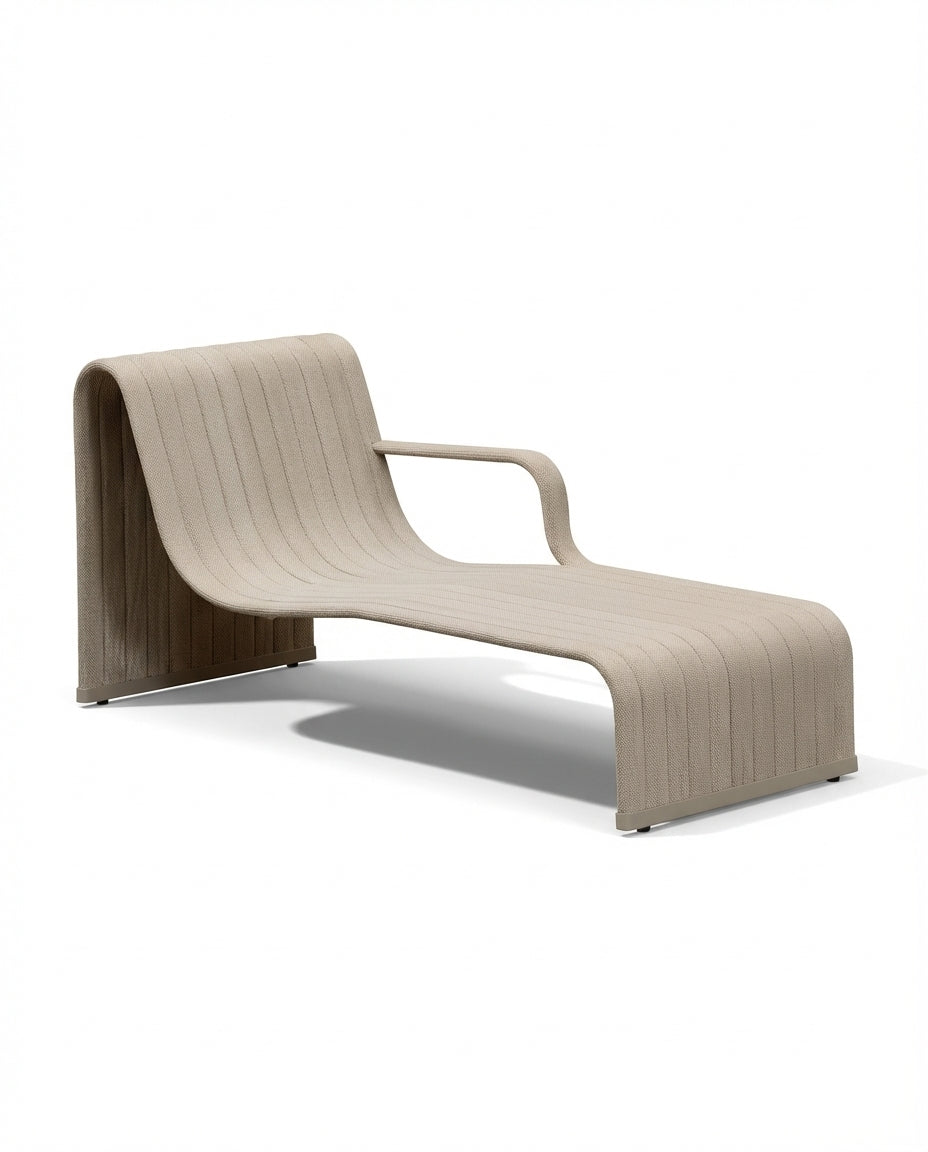 Niagara Beige Outdoor Chaise Lounge
