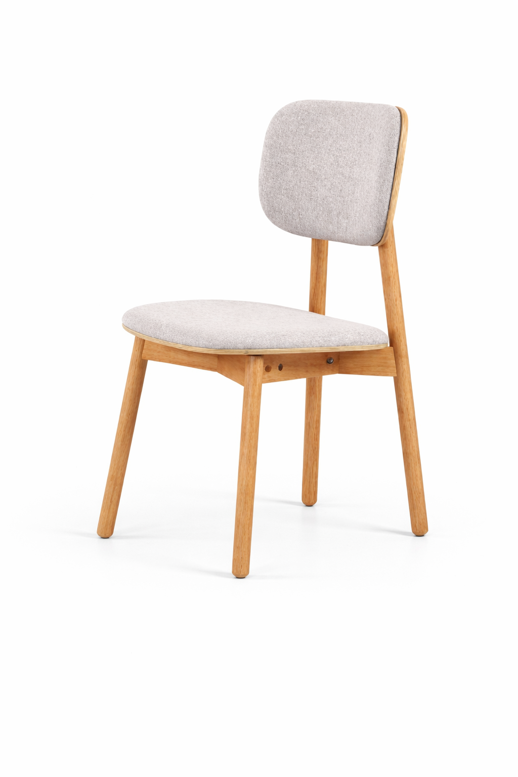 Niro Natural Wood with Off-White Seat Dining Chair