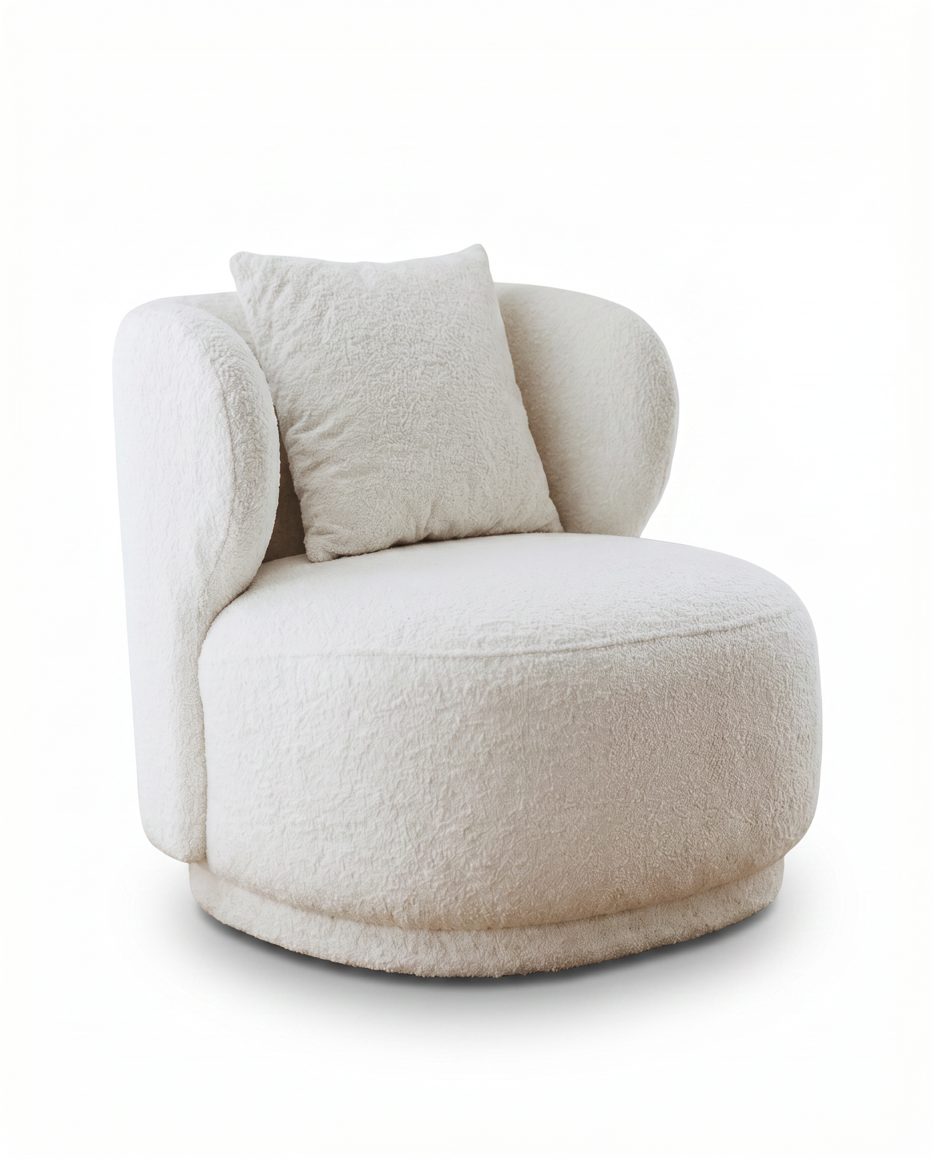 Nuvia Ivory Boucle Lounge Chair