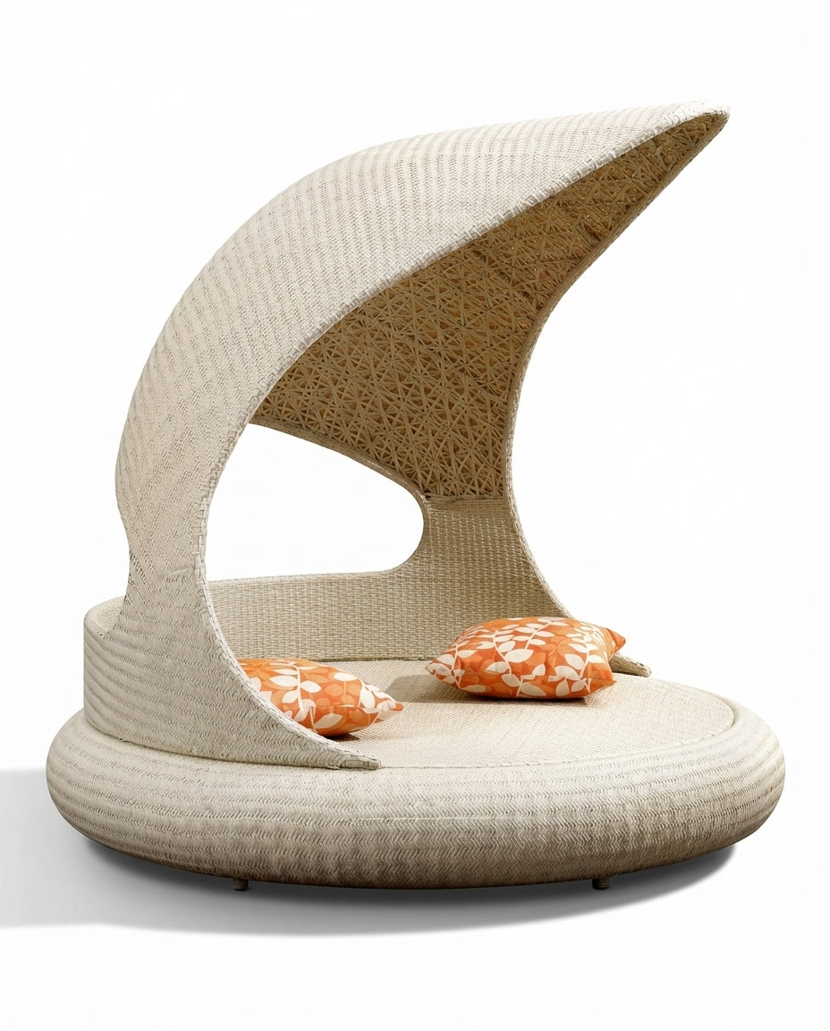 Pearl Beige Outdoor Woven Daybed