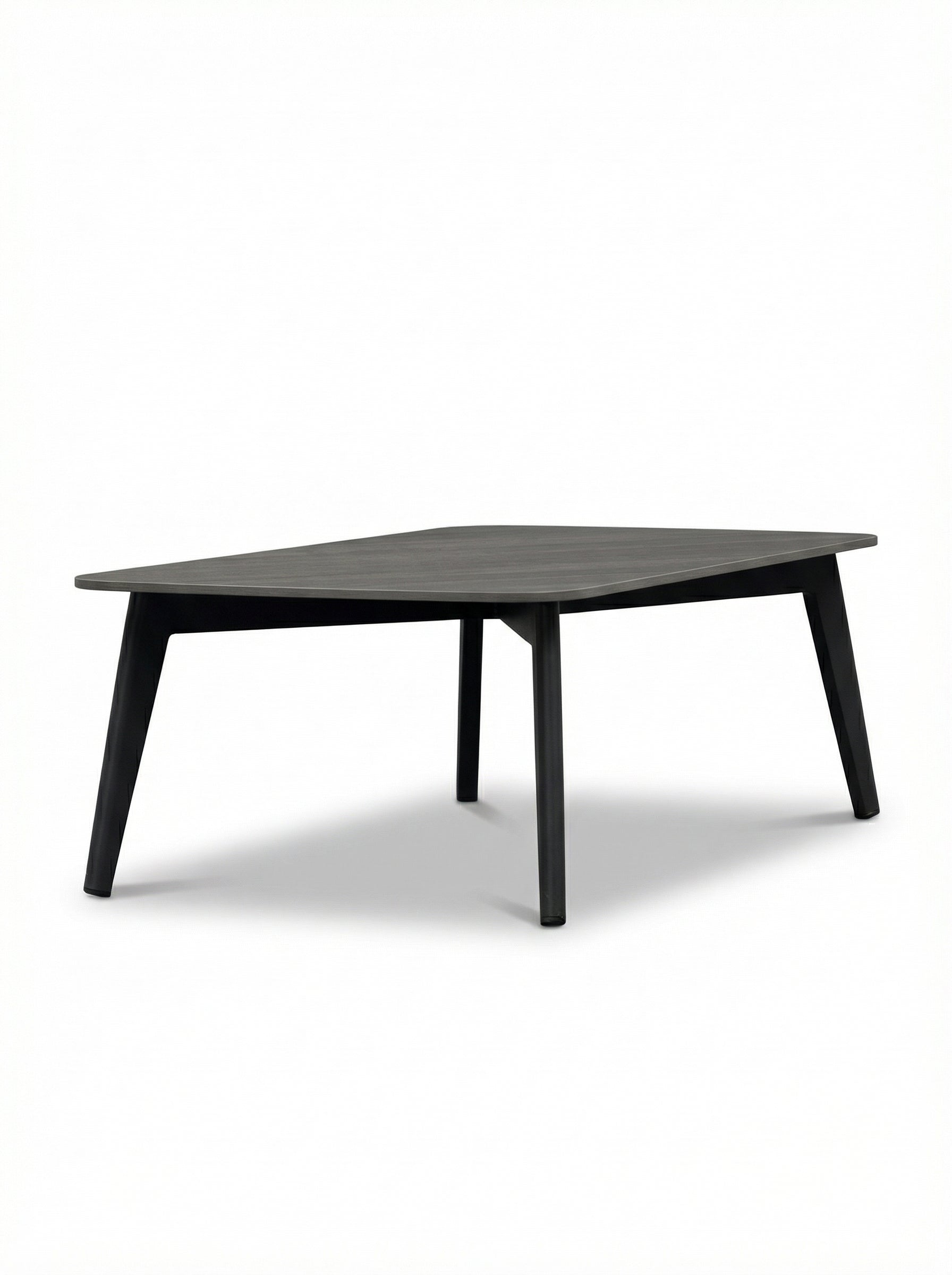 Prague Dark Grey Outdoor Coffee Table With Black Legs