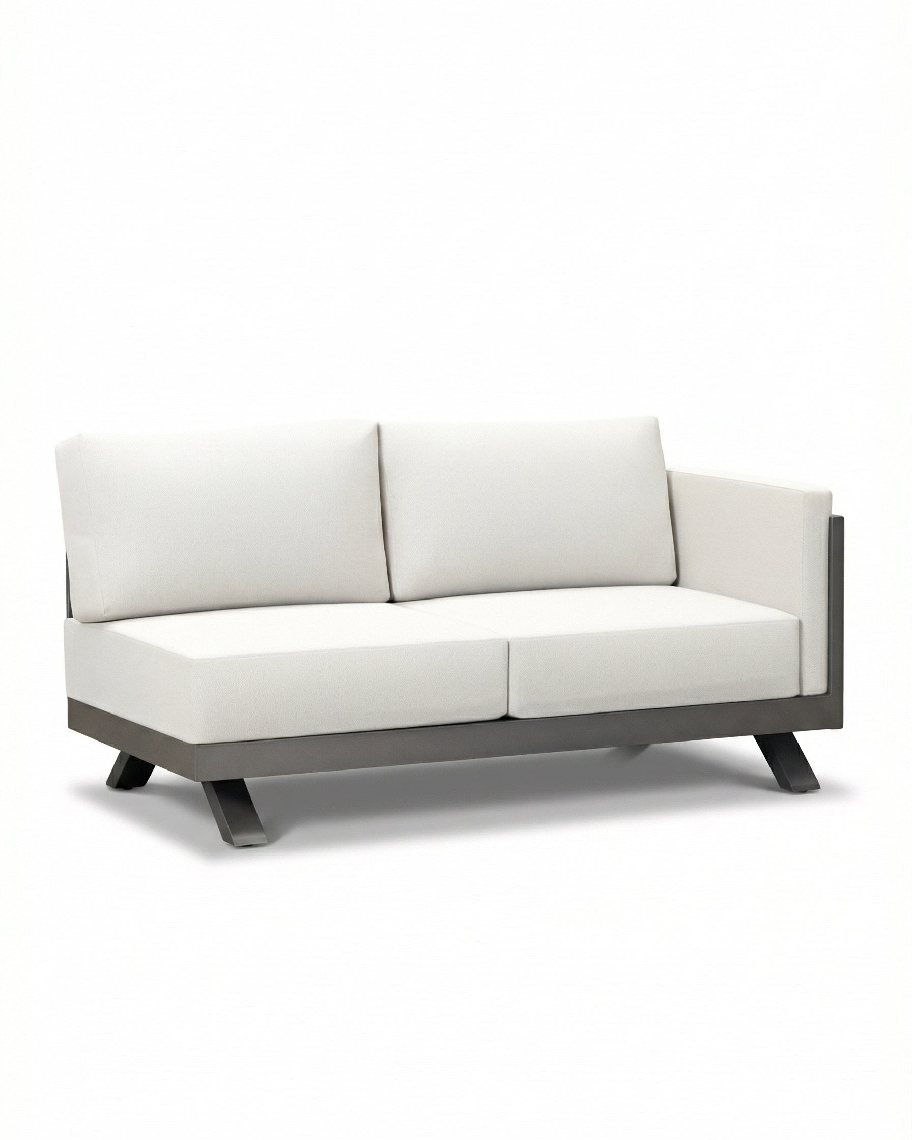 Realdo PAF Dark Grey Outdoor 3 Seater Off-White Cushions