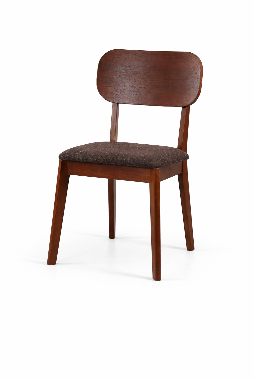 Riven Brown Wood with Dark Brown Seat Dining Chair