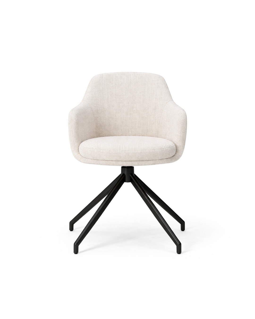 Rovelle Beige Boucle Swivel Dining Chair